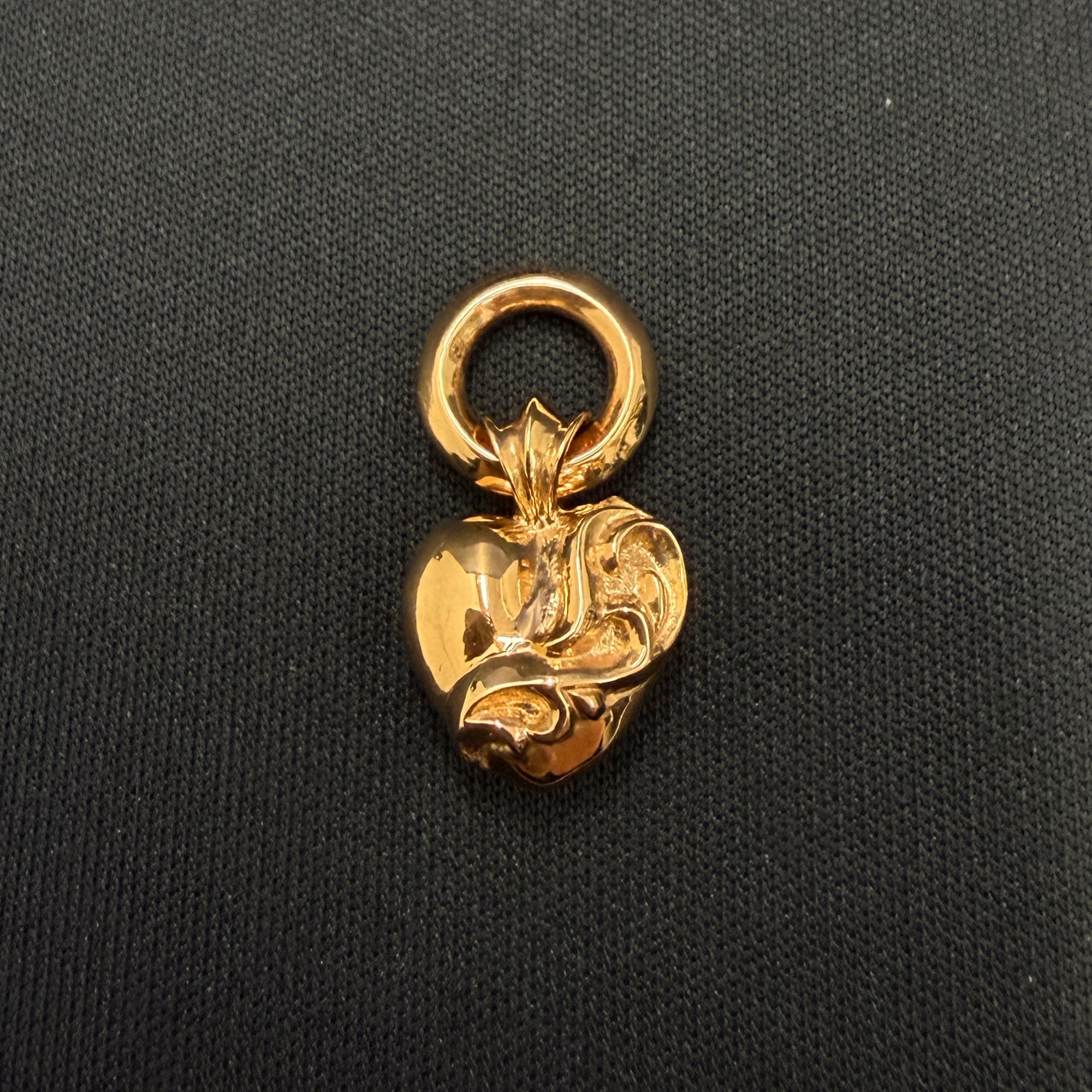 CHROME HEARTS 22K Heart Charm Pendant Top クロムハーツ 22K ハートチャーム ペンダントトップ
