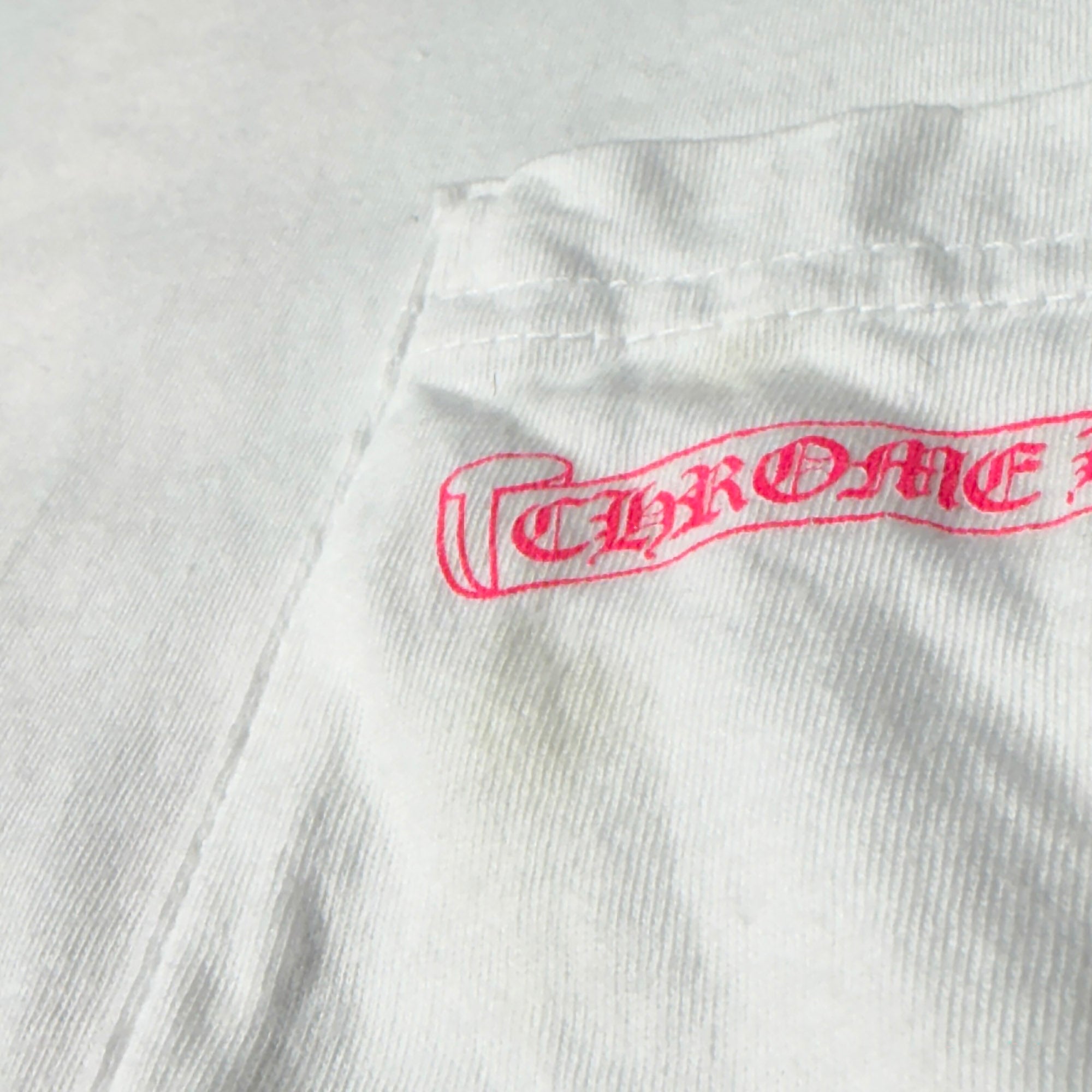 CHROME HEARTS Pink Made In Hollywood Vertical Logo Tee Size S クロムハーツ ピンク メイドインハリウッド ヴァーティカルロゴ Tシャツ サイズS