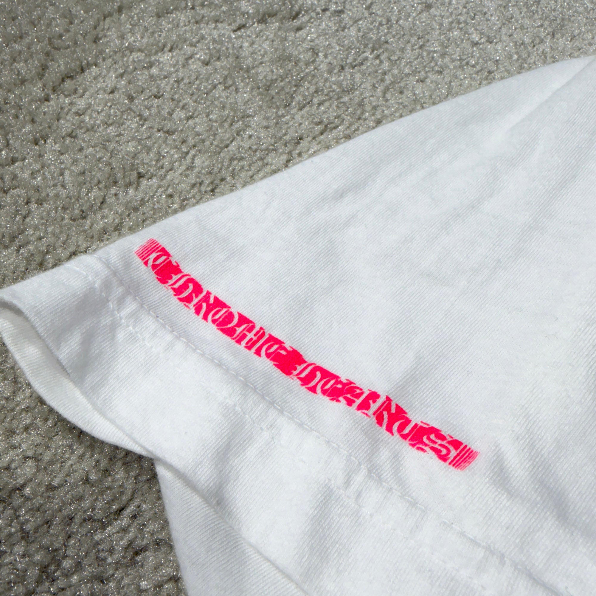 CHROME HEARTS Pink Made In Hollywood Vertical Logo Tee Size S クロムハーツ ピンク メイドインハリウッド ヴァーティカルロゴ Tシャツ サイズS