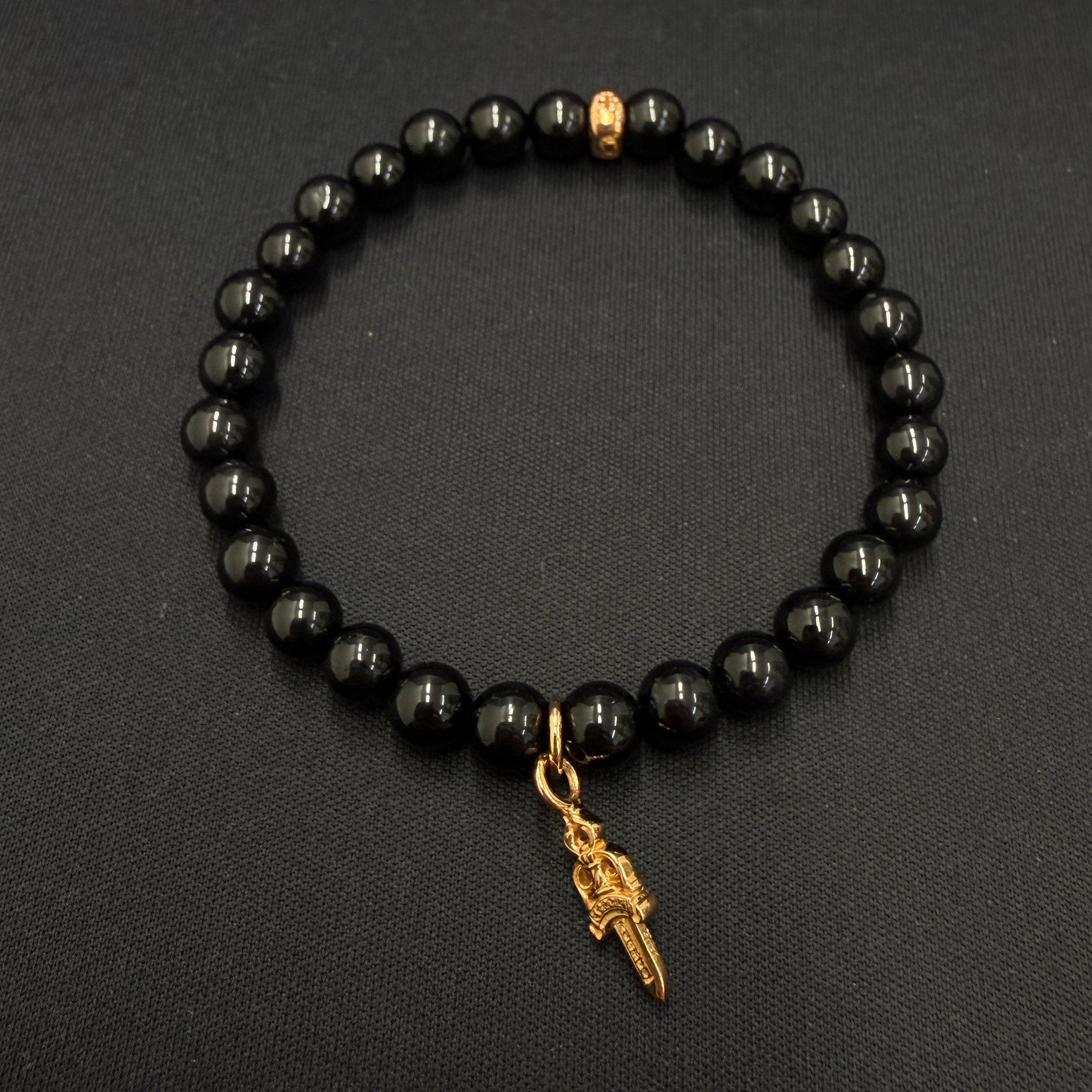 CHROME HEARTS 22K CH Logo Dagger Beads Bracelet クロムハーツ 22K CHロゴ ダガー ビーズブレスレット