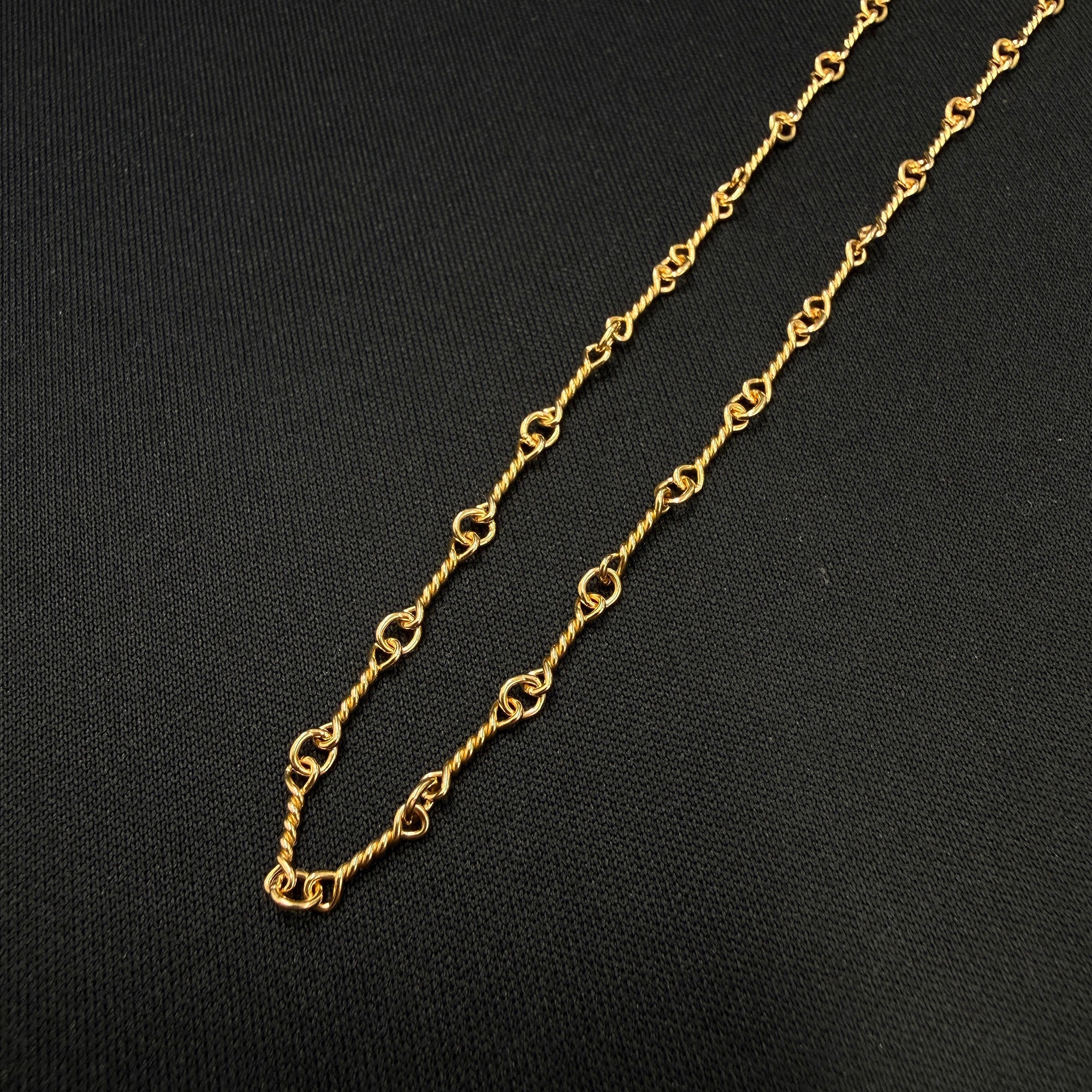 CHROME HEARTS 22K Twist Chain Necklace Size 18 Inch クロムハーツ 22K ツイストチェーン ネックレス サイズ 18インチ