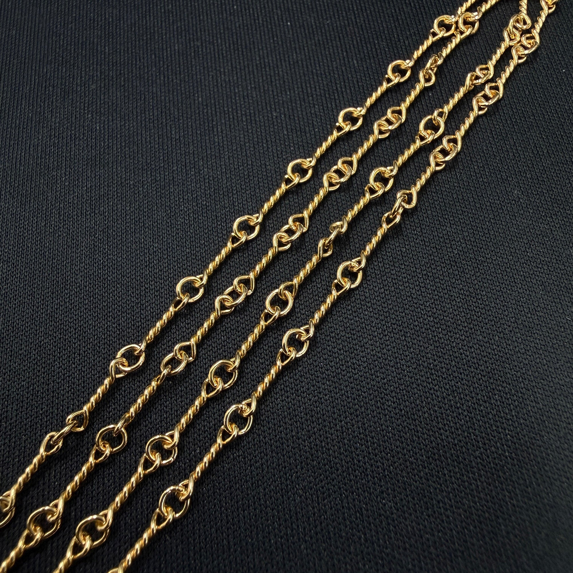CHROME HEARTS 22K Twist Chain Necklace Size 18 Inch クロムハーツ 22K ツイストチェーン ネックレス サイズ 18インチ