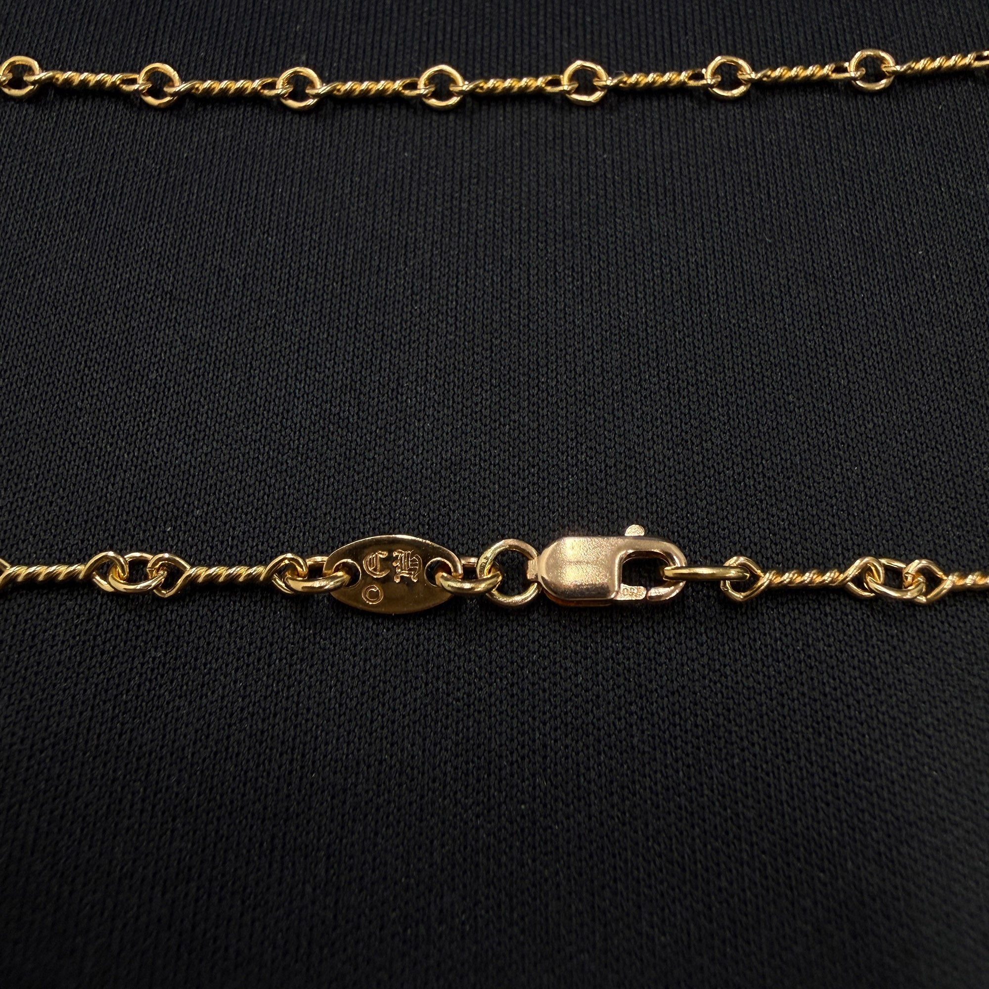 CHROME HEARTS 22K Twist Chain Necklace Size 18 Inch クロムハーツ 22K ツイストチェーン ネックレス サイズ 18インチ