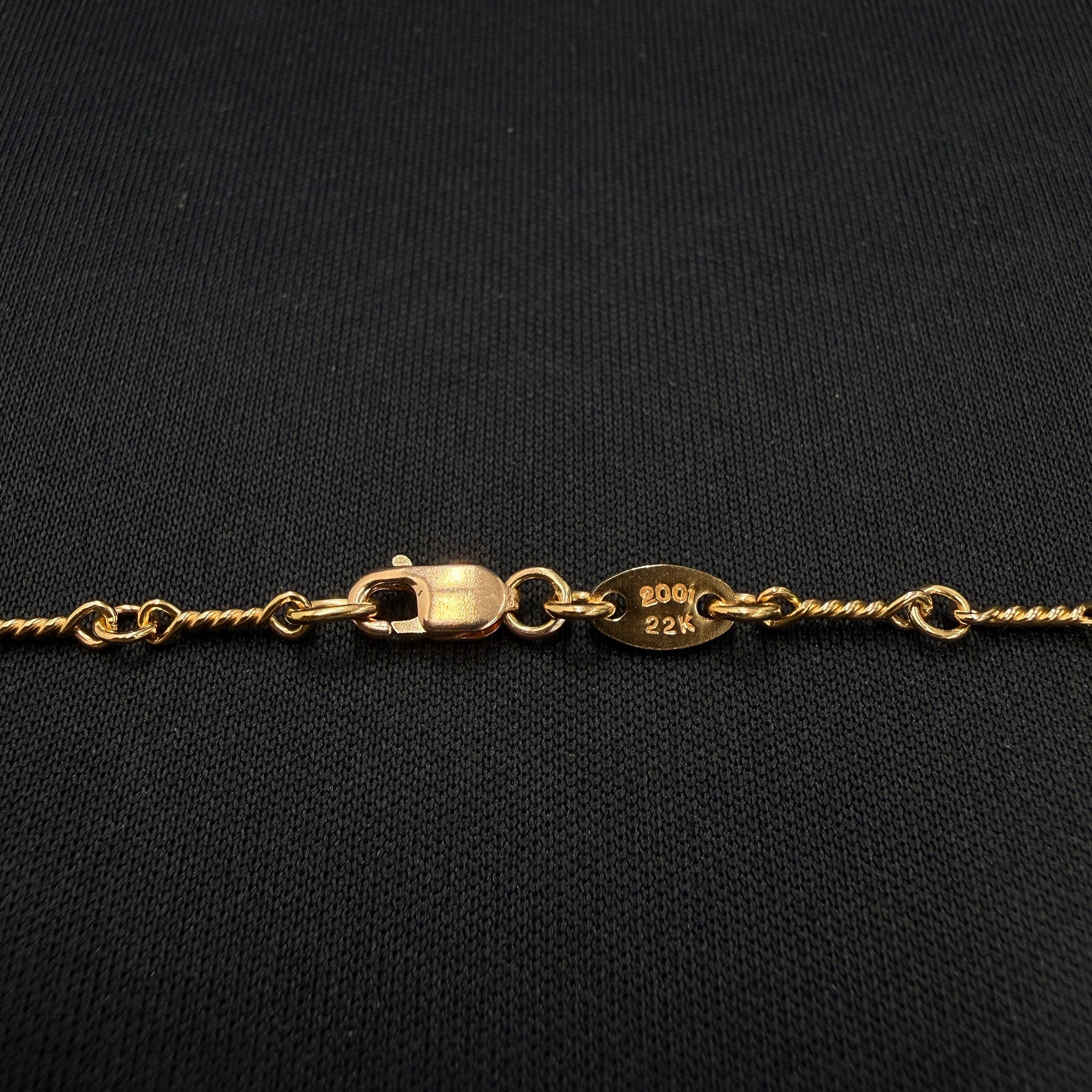 CHROME HEARTS 22K Twist Chain Necklace Size 18 Inch クロムハーツ 22K ツイストチェーン ネックレス サイズ 18インチ
