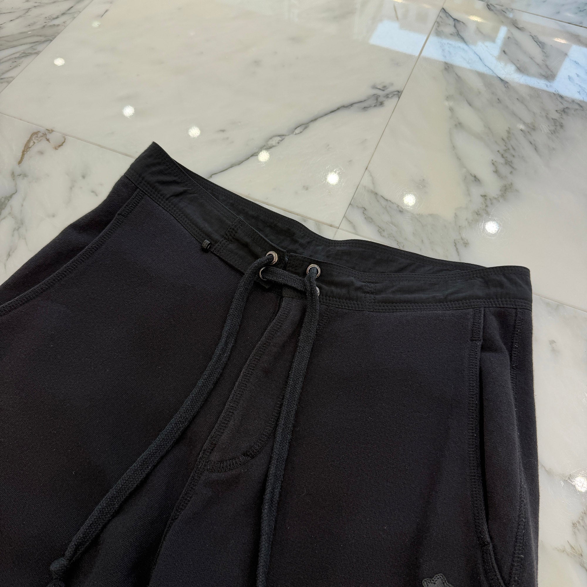 CHROME HEARTS 1 Cross Leather Patch Sweat Shorts Size S クロムハーツ 1クロス レザーパッチ スウェット ショーツ サイズS