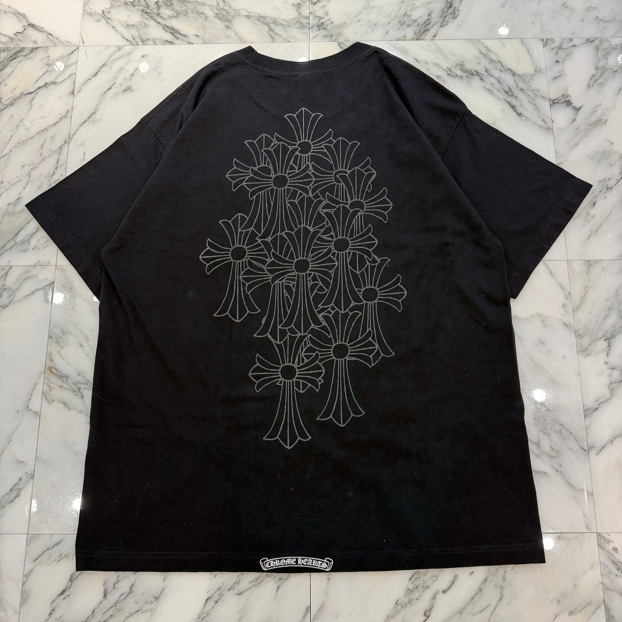 CHROME HEARTS Shoulder Vine Dagger Back Cemetery Cross Print Tee Size XXL クロムハーツ ショルダーヴァインダガー バックセメタリークロスプリント Tシャツ サイズXXL
