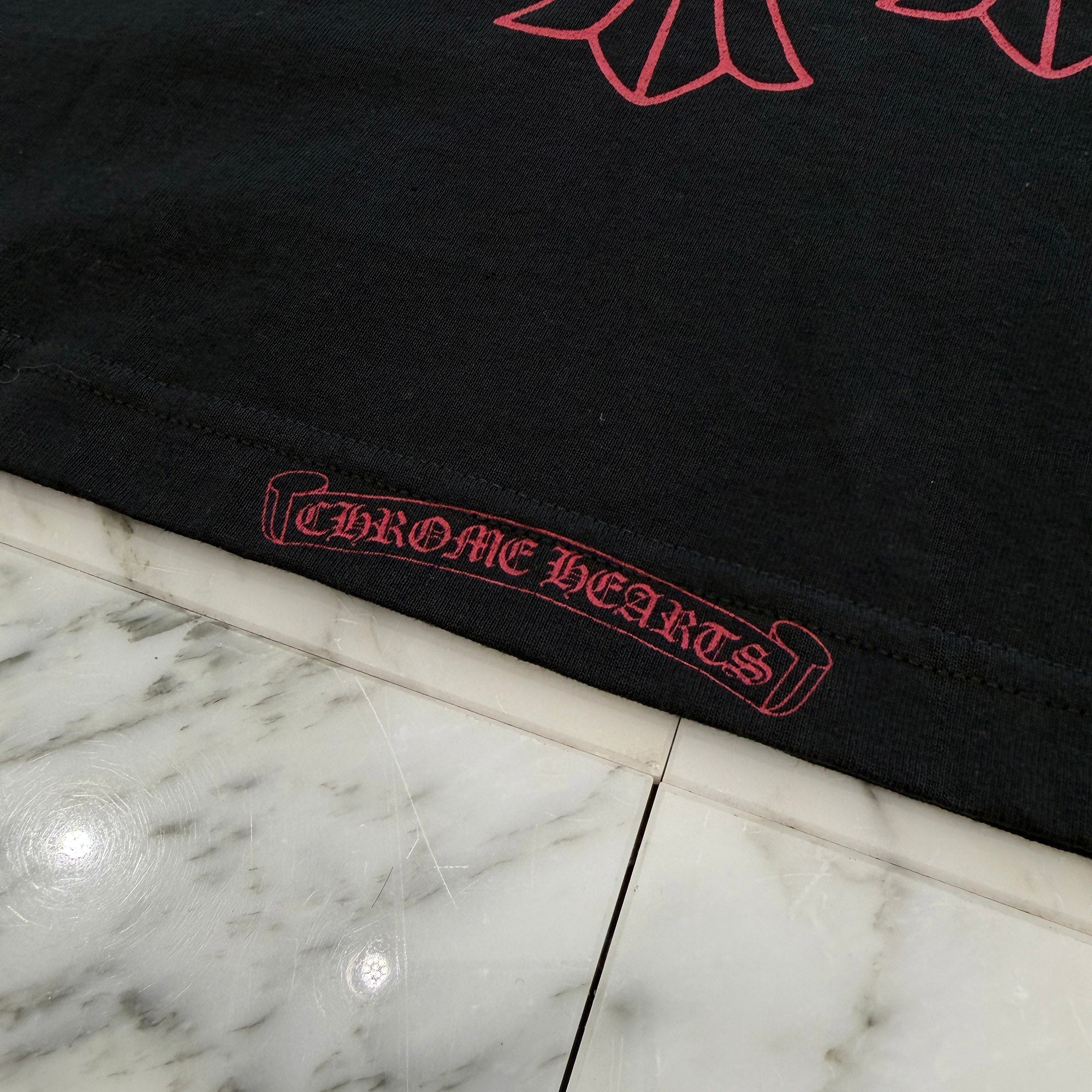 CHROME HEARTS Shoulder Vine Dagger Back Cemetery Cross Print Tee Size L クロムハーツ ショルダーヴァインダガー バックセメタリークロスプリントTシャツ サイズL