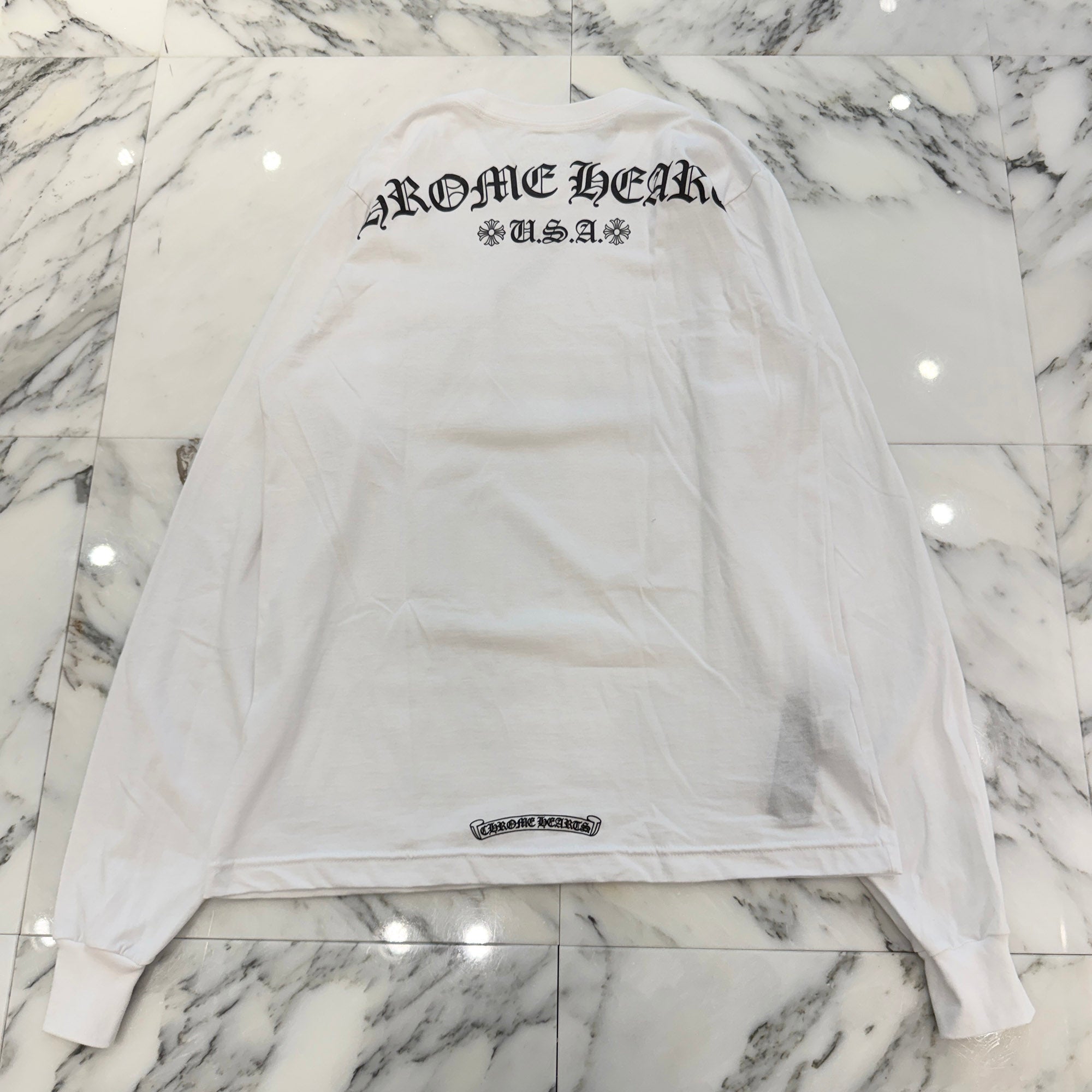 CHROME HEARTS Back Arch Logo USA Long Sleeve Tee Size M クロムハーツ バックアーチロゴ USA ロングスリーブTシャツ サイズM