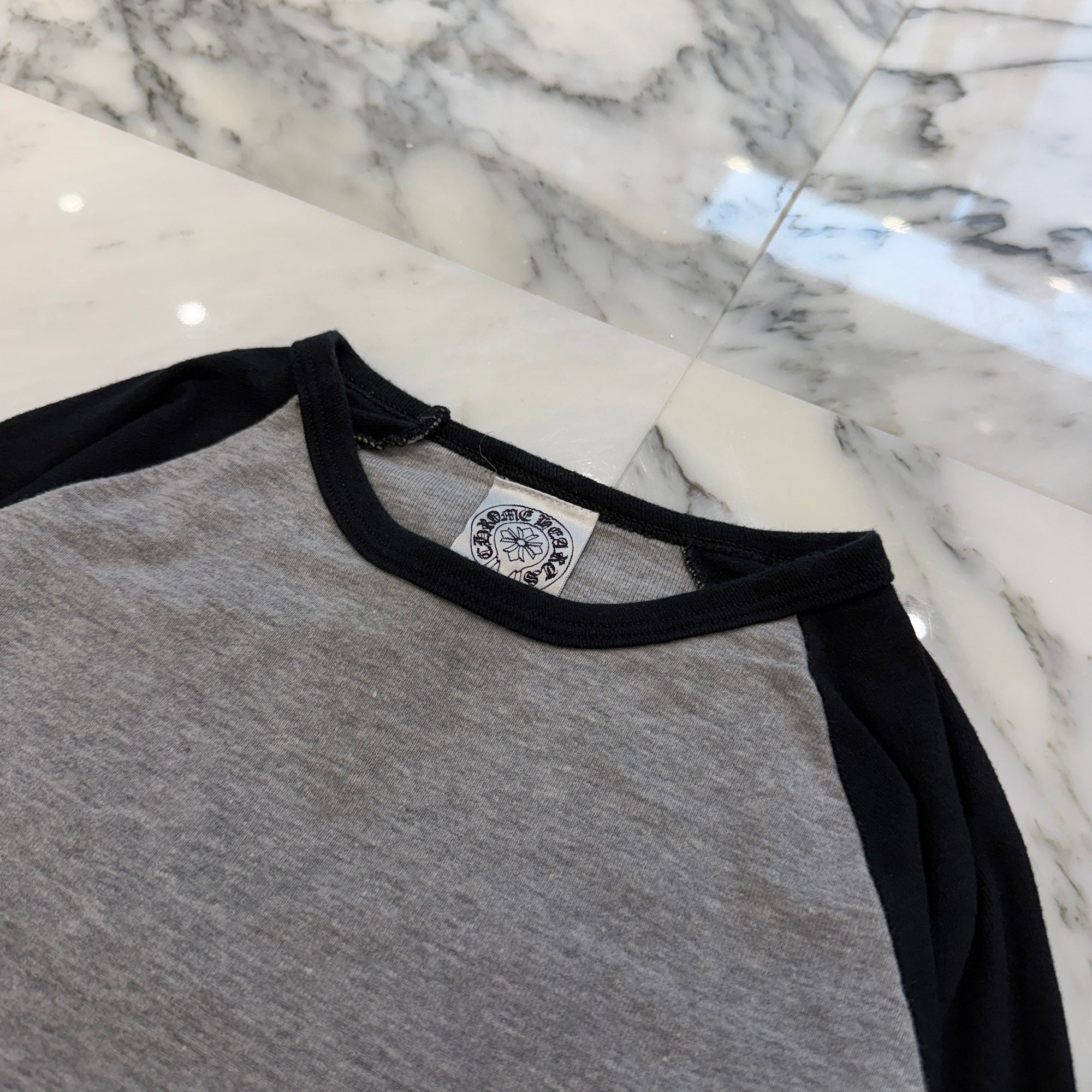 CHROME HEARTS Floral Cross Snowflake Raglan 7/10 Sleeve Tee Size ONE SIZE クロムハーツ フローラルクロス スノーフレーク ラグラン 7/10スリーブ Tシャツ ワンサイズ