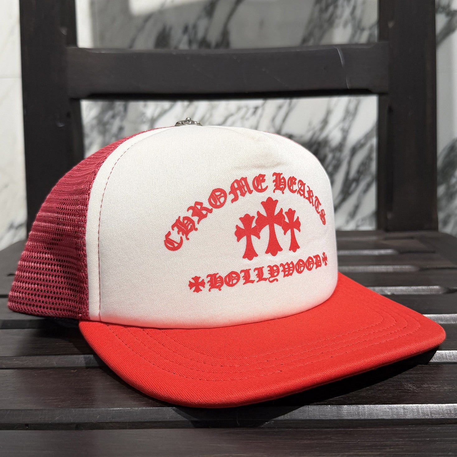 CHROME HEARTS King Taco Hollywood Limited Trucker Cap  Size ONE SIZE (53-60) クロムハーツ キングタコ ハリウッド トラッカーキャップ メッシュキャップ サイズ ONE SIZE (53-60)