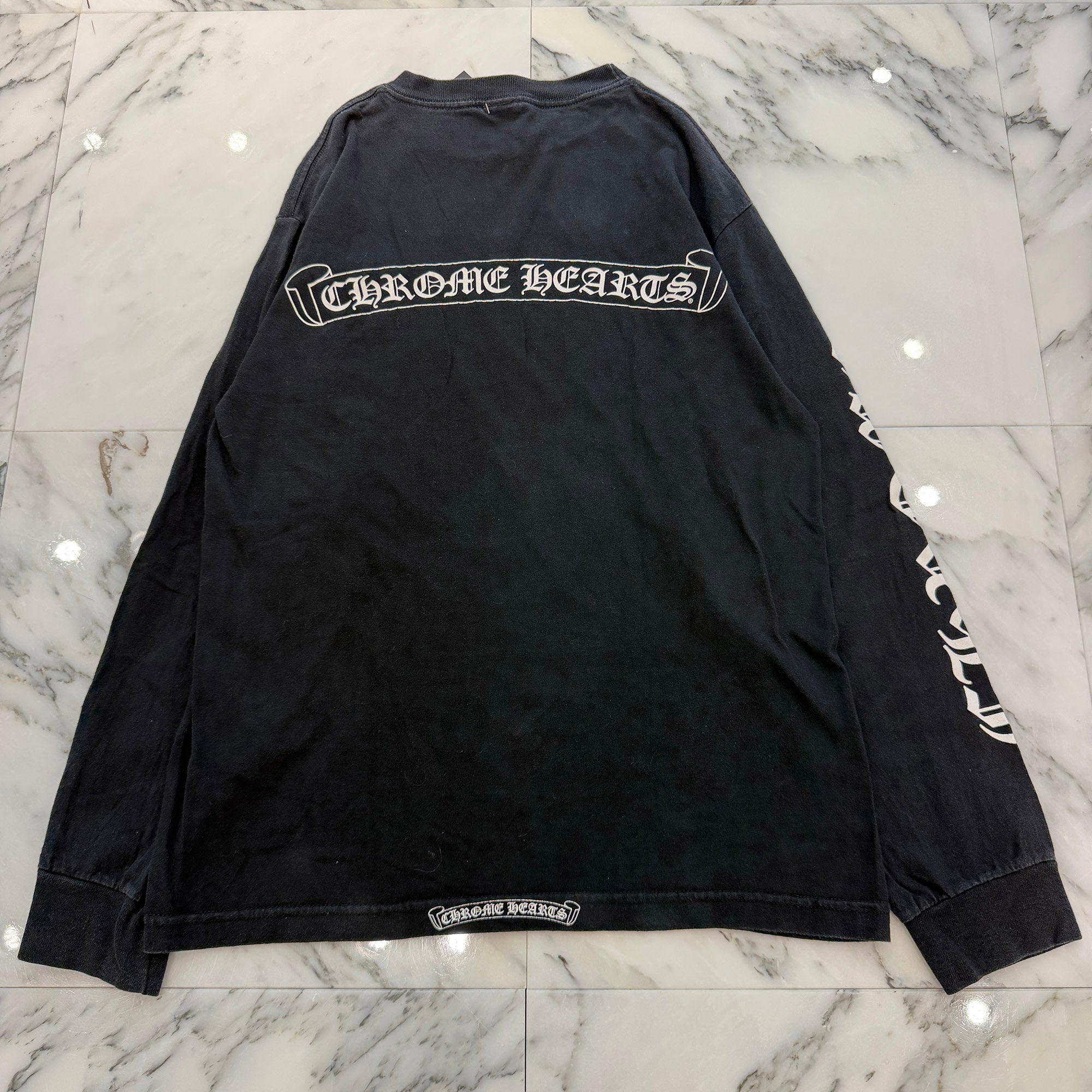 CHROME HEARTS Back Scroll Arm logo Long Sleeve Tee Size M クロムハーツ バックスクロール アームロゴ ロングスリーブＴシャツ サイズM