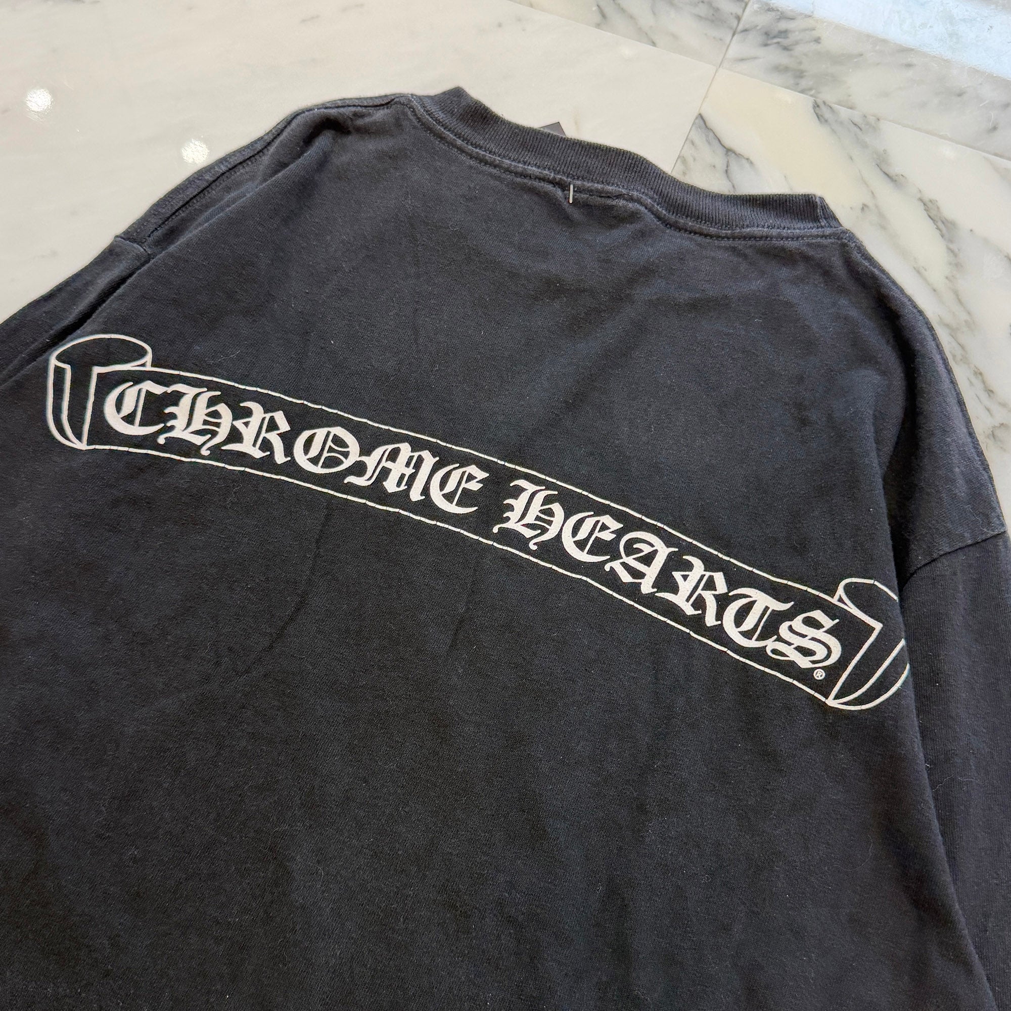 CHROME HEARTS Back Scroll Arm logo Long Sleeve Tee Size M クロムハーツ バックスクロール アームロゴ ロングスリーブＴシャツ サイズM