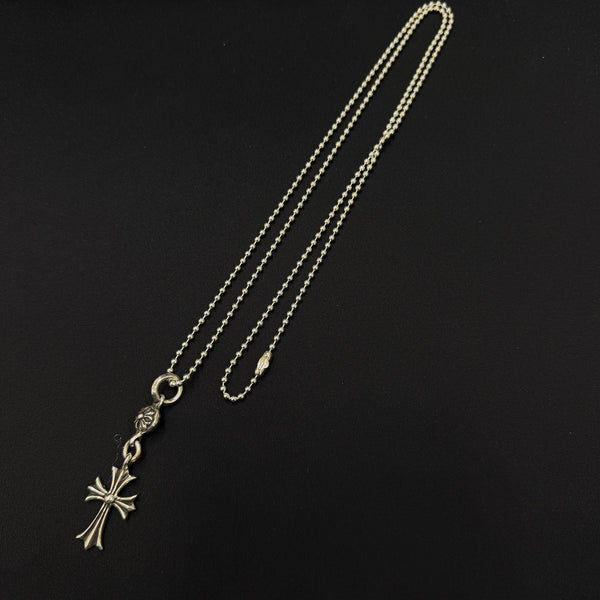 CHROME HEARTS 1 Ball Tiny Cross Charm Pendant Top × BallChain クロムハーツ 1 ボール タイニークロス チャーム ペンダントトップ×ボールチェーン