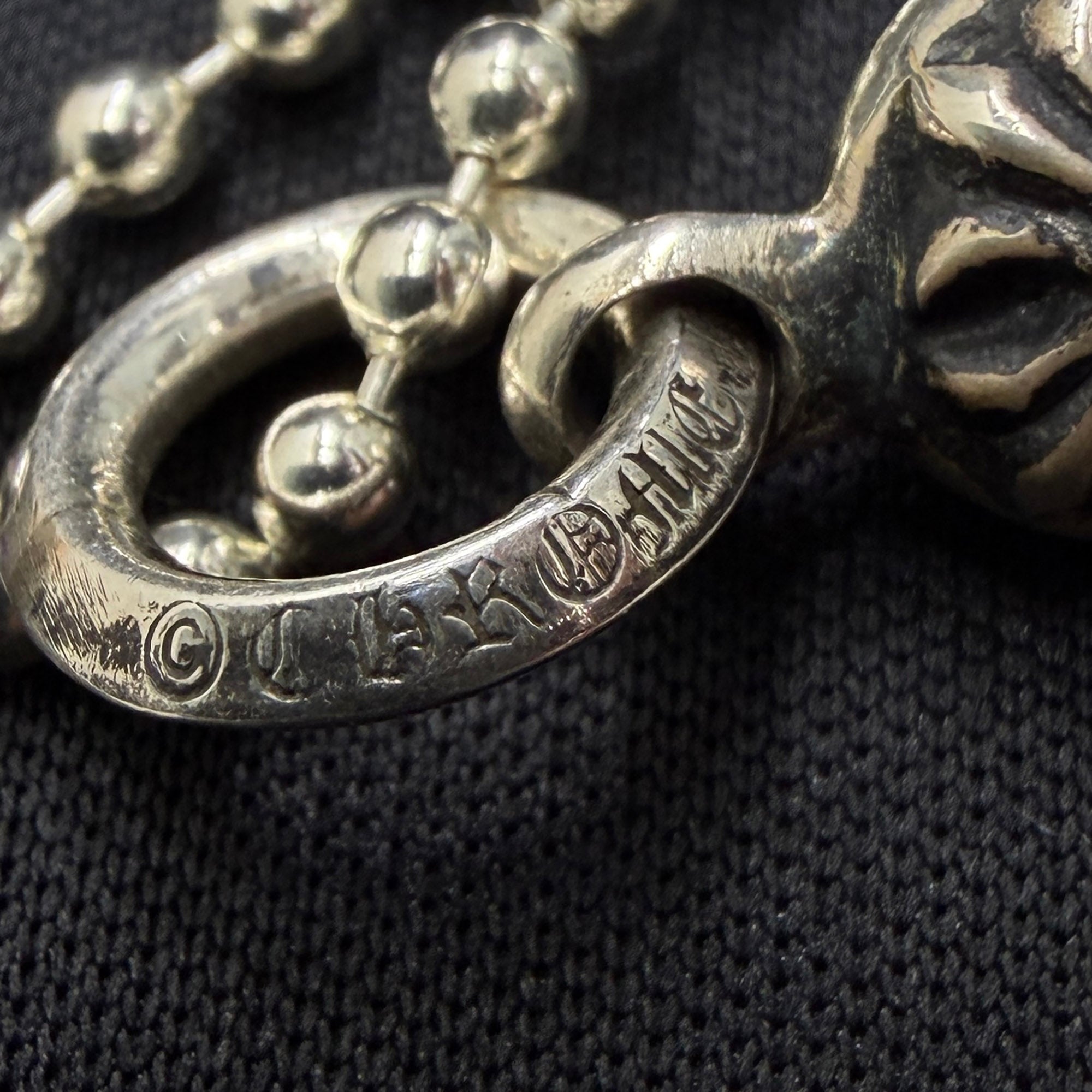 CHROME HEARTS 1 Ball Tiny Cross Charm Pendant Top × BallChain クロムハーツ 1 ボール タイニークロス チャーム ペンダントトップ×ボールチェーン