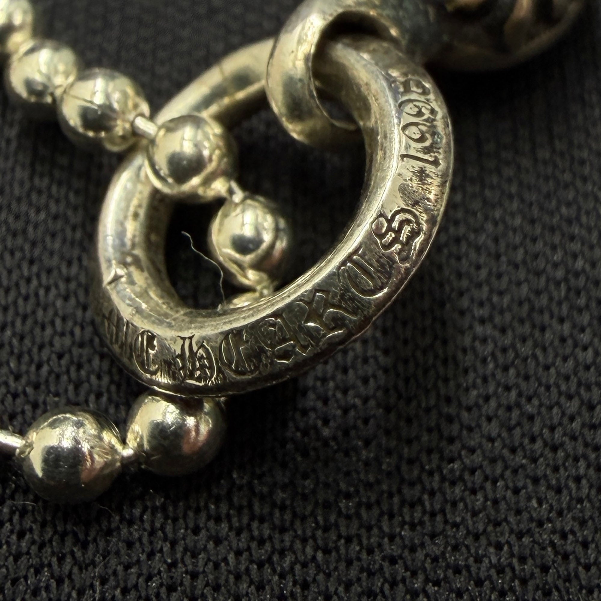 CHROME HEARTS 1 Ball Tiny Cross Charm Pendant Top × BallChain クロムハーツ 1 ボール タイニークロス チャーム ペンダントトップ×ボールチェーン
