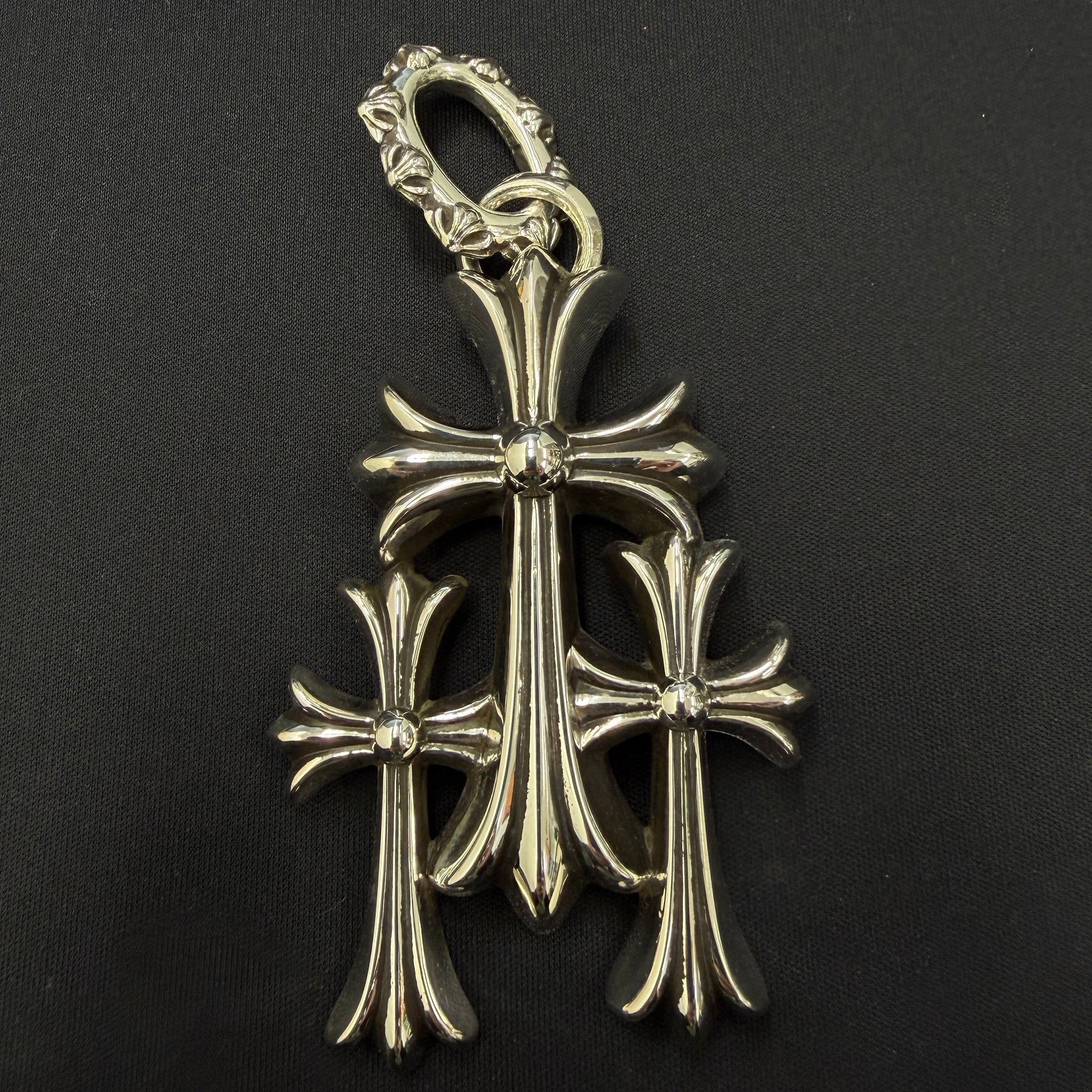 CHROME HEARTS Large Triple CH Cross Pendant Top クロムハーツ