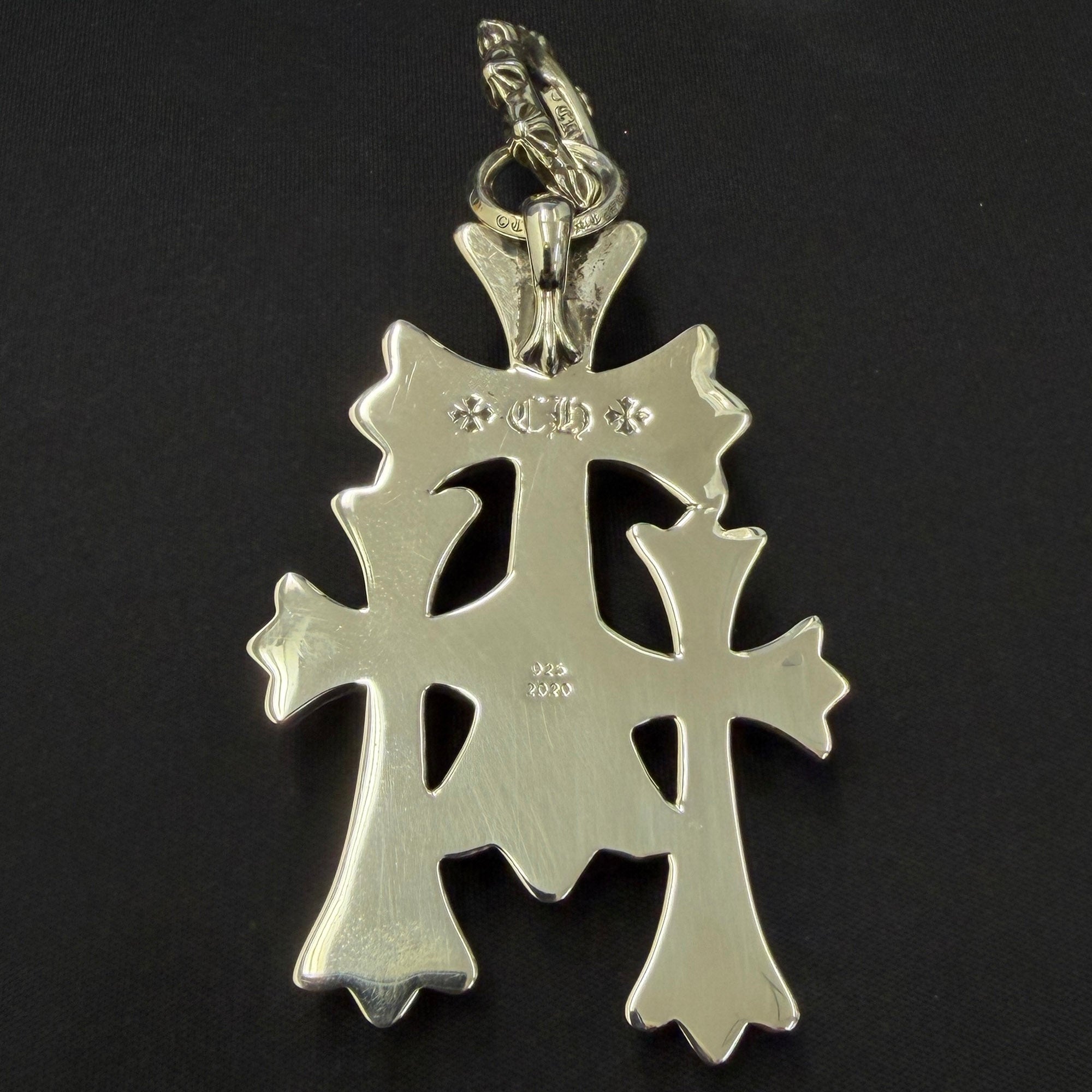 CHROME HEARTS Large Triple CH Cross Pendant Top クロムハーツ