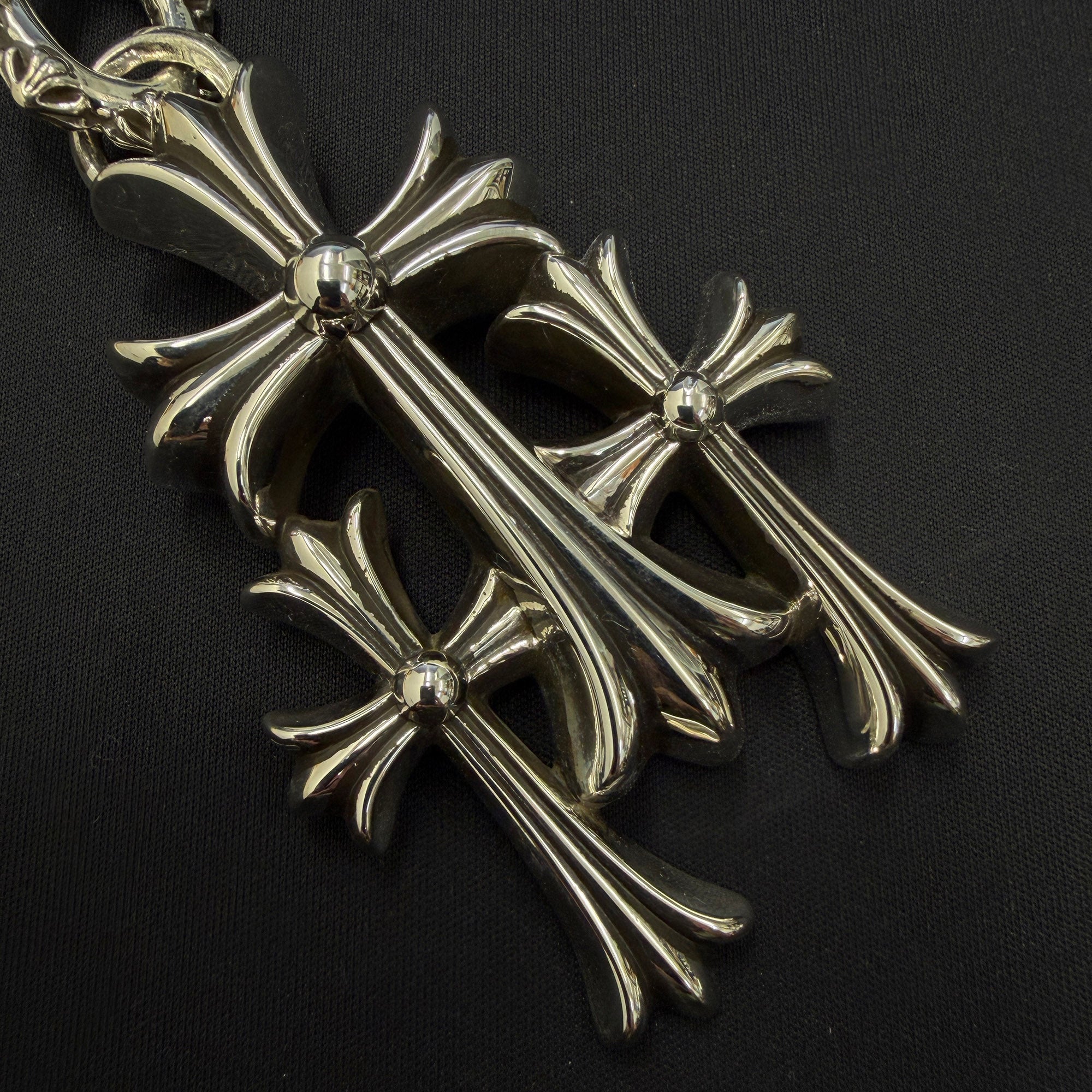 CHROME HEARTS Large Triple CH Cross Pendant Top クロムハーツ ラージ トリプルCHクロス ペンダントトップ