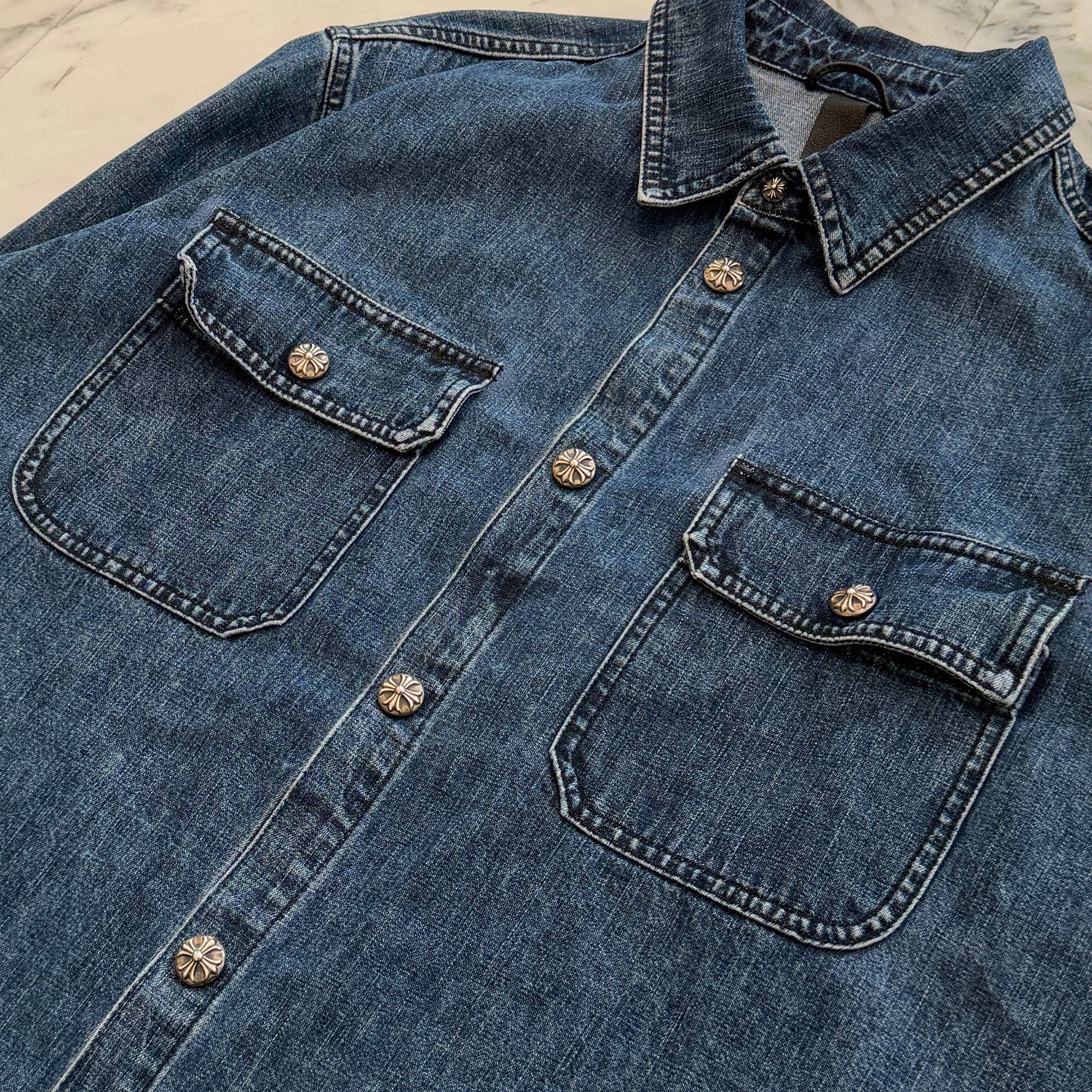 CHROME HEARTS Y NOT WORK DOG Denim Jacket Size XL クロムハーツ ワイノット ワークドッグ デニムジャケット サイズXL