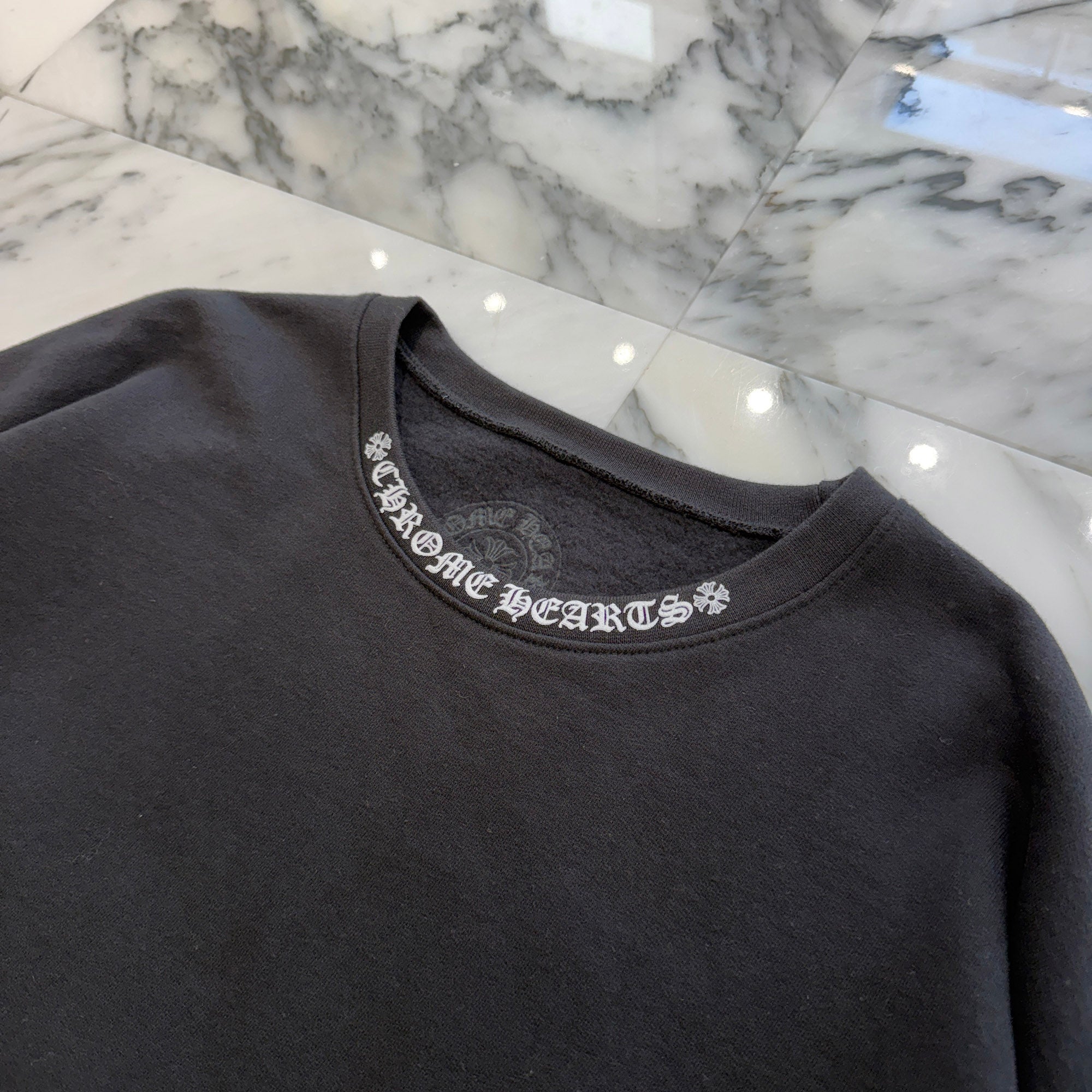 CHROME HEARTS Neck Logo Crewneck Sweatshirt Size XL クロムハーツ ネックロゴクルーネックスウェットシャツ サイズXL