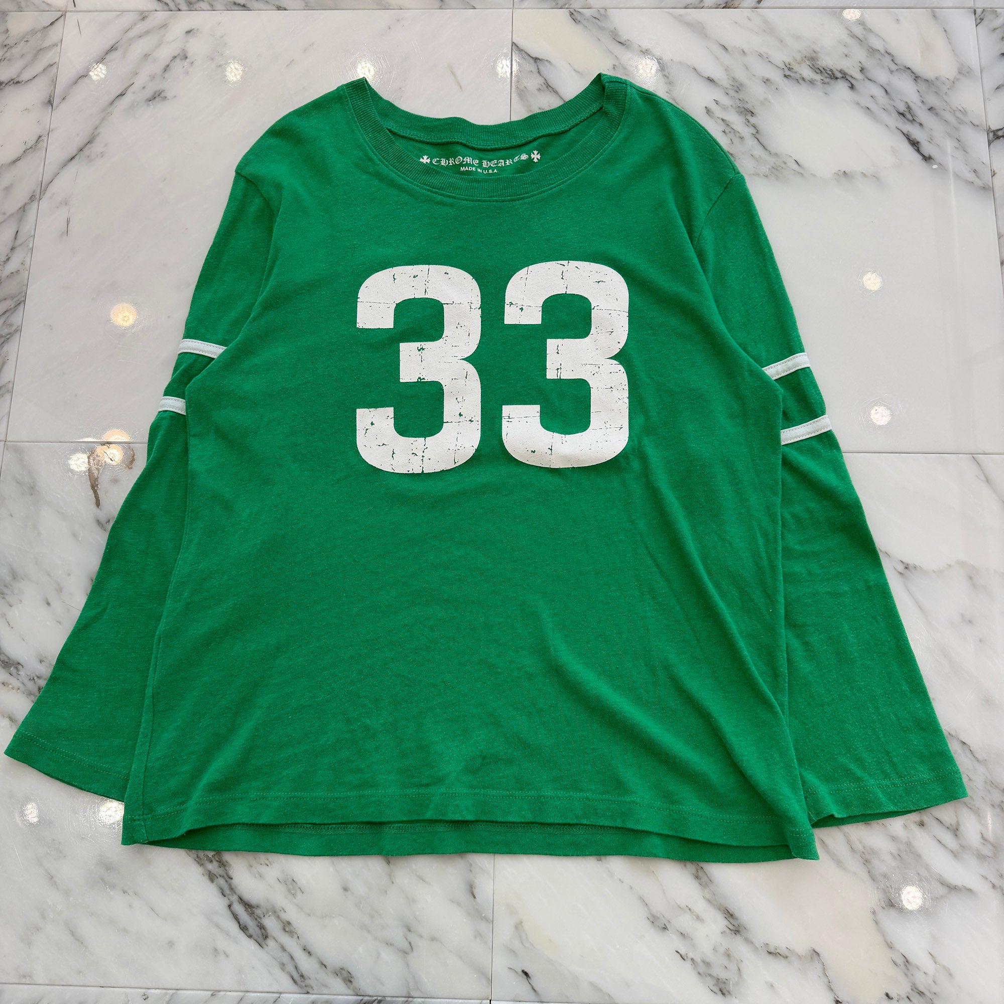 CHROME HEARTS ROLLER SKATES FOOTBALL 33 Horseshoe Long Sleeve Tee Size S クロムハーツ ローラースケート フットボール 33 ホースシュー ロングスリーブTシャツ サイズS