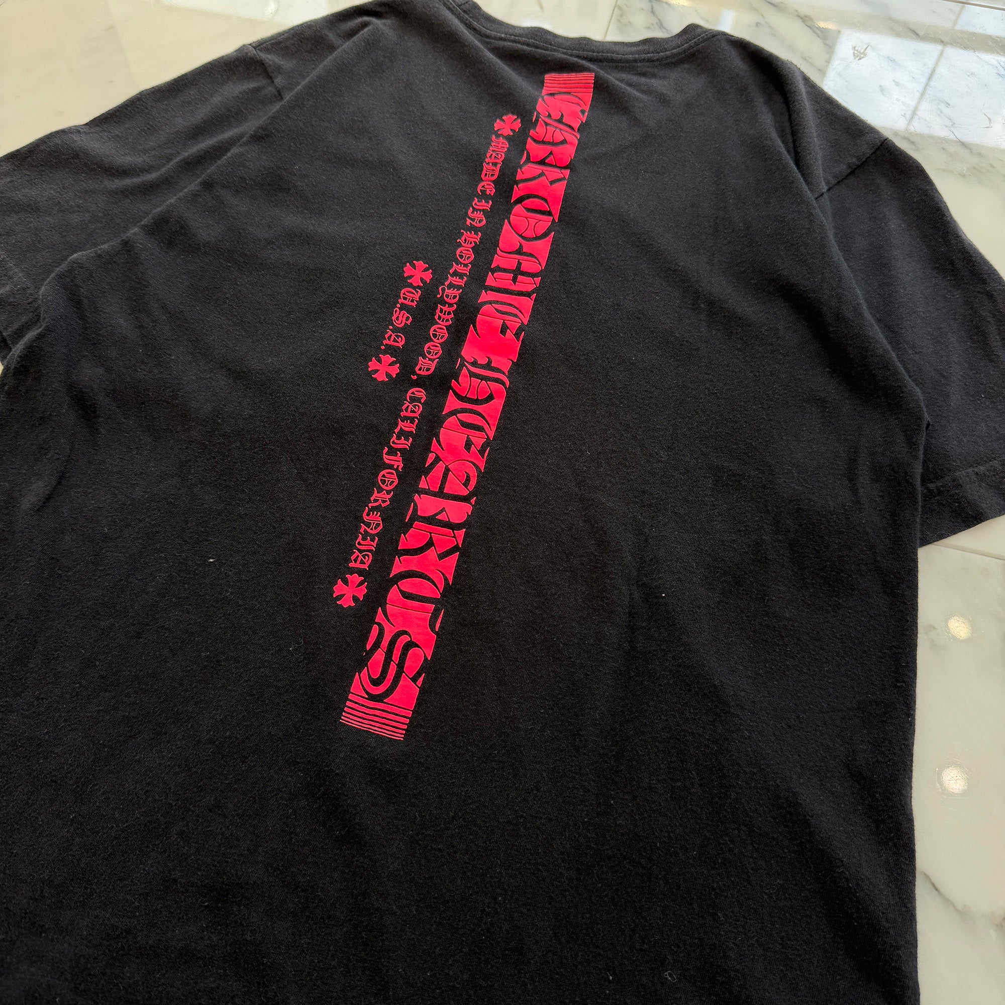 CHROME HEARTS Pink Made in Hollywood Vertical Logo Tee Size S クロムハーツ ピンク メイドインハリウッド ヴァーティカルロゴ Tシャツ サイズS
