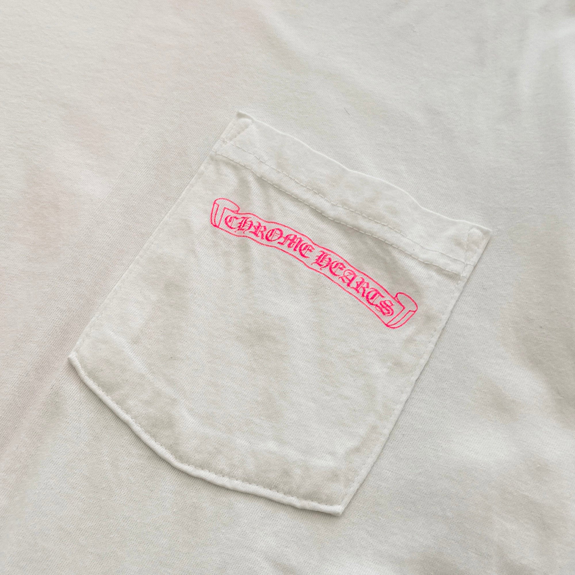 CHROME HEARTS Pink Made In Hollywood Vertical Logo Tee Size M クロムハーツ ピンク メイドインハリウッド ヴァーティカルロゴ Tシャツ サイズM