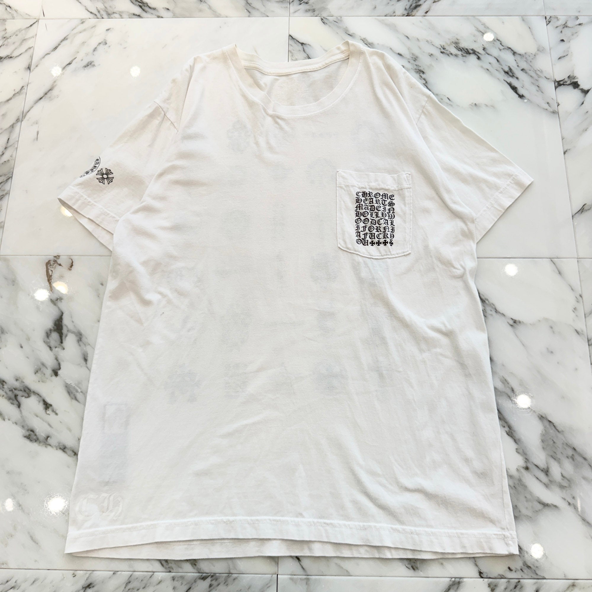 CHROME HEARTS Made In Hollywood Back Multi Logo Print Tee Size L クロムハーツ メイドインハリウッド バック マルチロゴ プリントTシャツ サイズL
