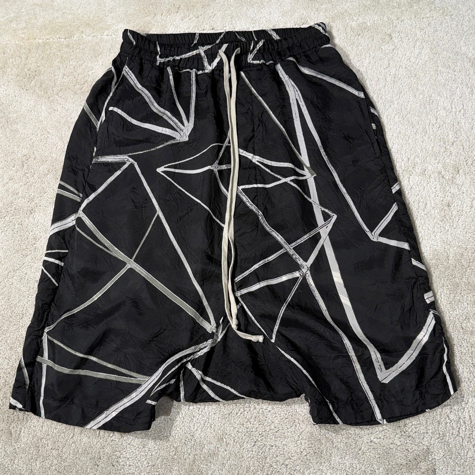 Rick Owens 2022SS Drawstring Sarouel Shorts RU01B1384-JP1 Size 36 リックオウエンス ドローストリング サルエル ショートパンツ サイズ36