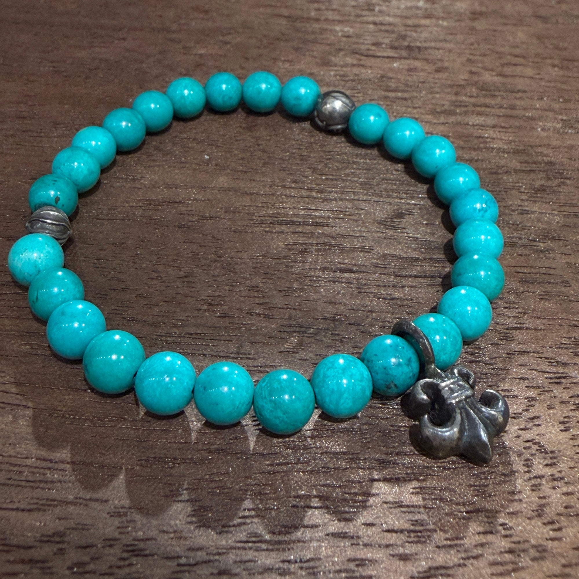 CHROME HEARTS Turquoise CH Logo BS Flare Beads Bracelet クロムハーツ ターコイズ CHロゴ BSフレア ビーズブレスレット