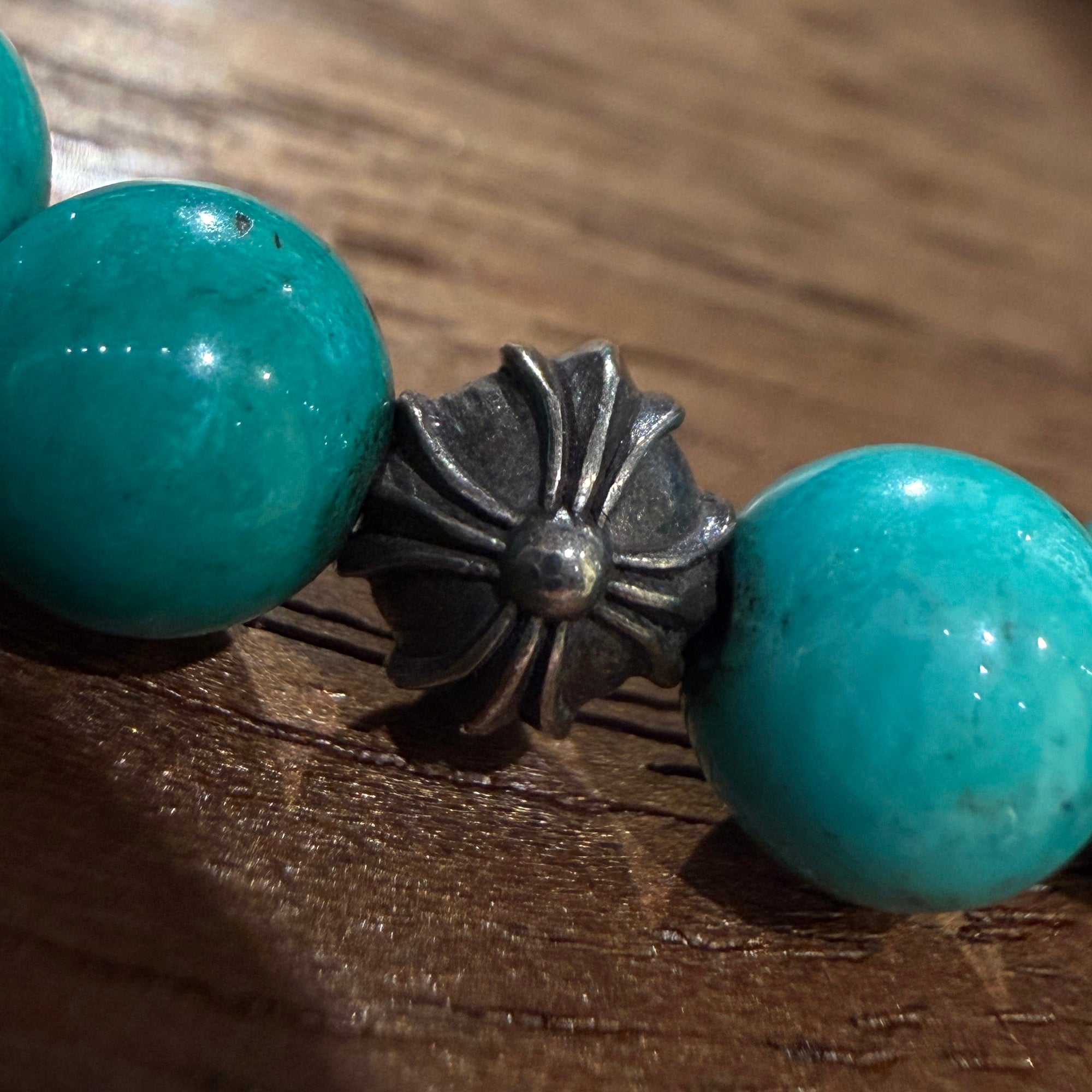 CHROME HEARTS Turquoise CH Logo BS Flare Beads Bracelet クロムハーツ ターコイズ CHロゴ BSフレア ビーズブレスレット