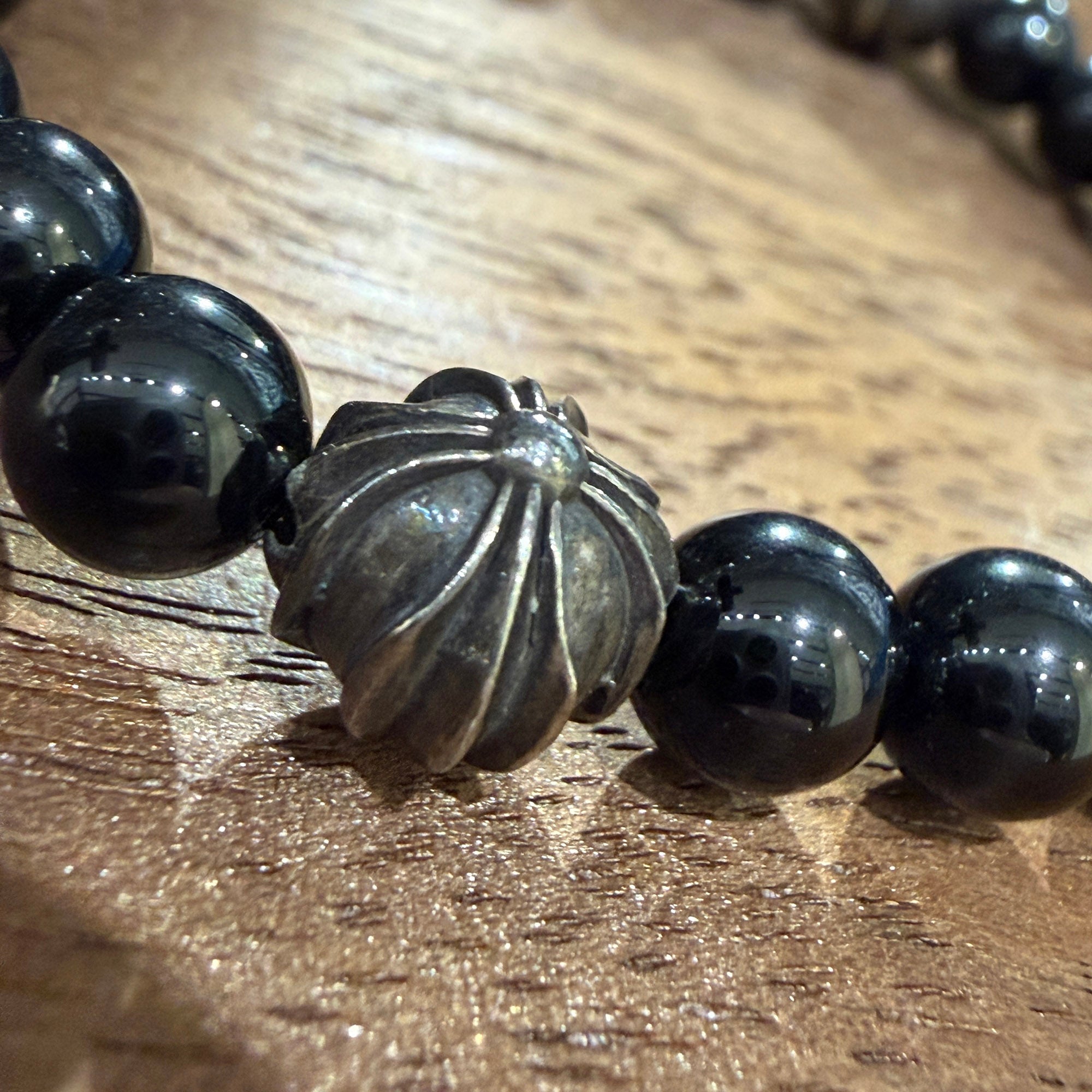 CHROME HEARTS CH Cross Ball Beads Bracelet Size 7mm クロムハーツ