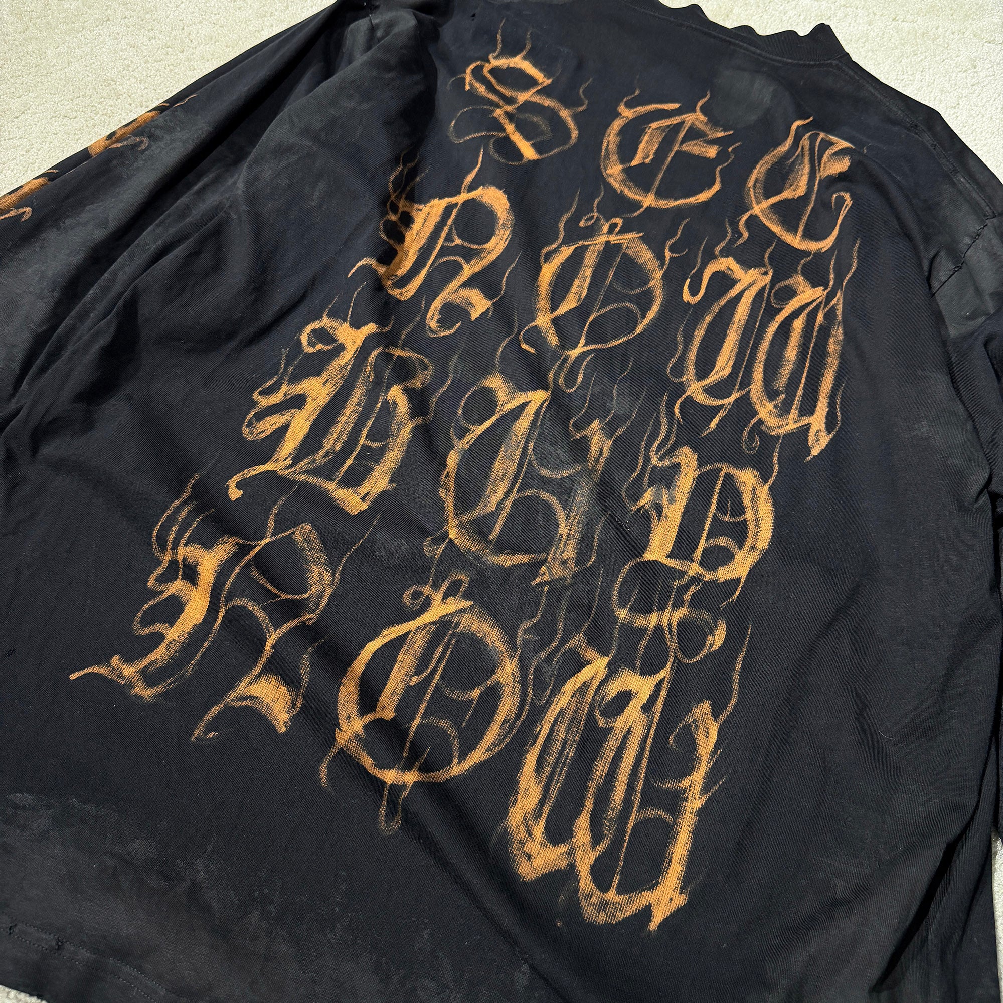 BALENCIAGA 2023SS Heavy Metal Logo Long Sleeve Tee 739783 TOVE1 Size L バレンシアガ ヘビーメタルロゴ ロングスリーブTシャツ サイズL