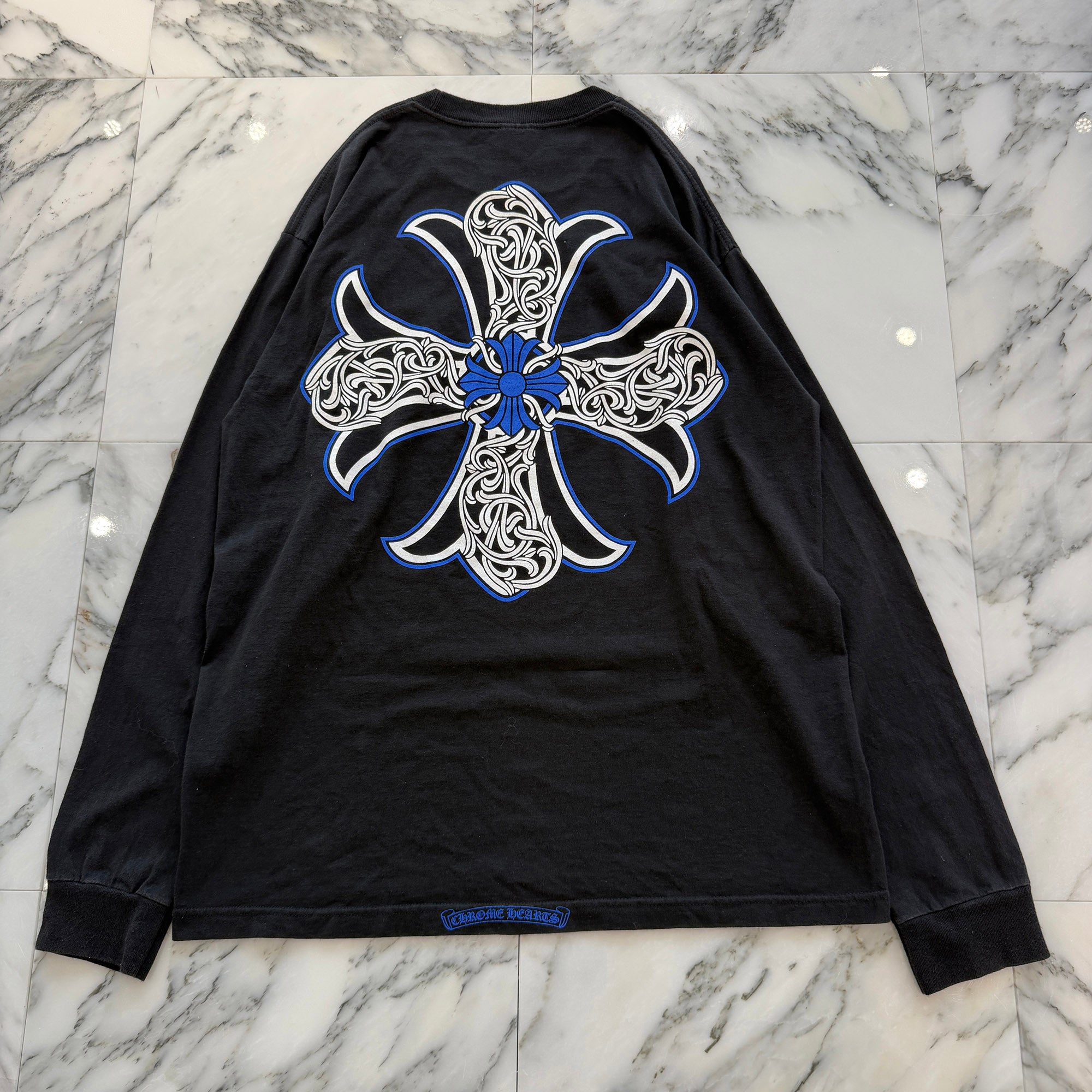 CHROME HEARTS Back Celtic Cross Horseshoe Long Sleeve Tee Size XL クロムハーツ バック ケルティッククロス ホースシュー ロングスリーブTシャツ サイズXL