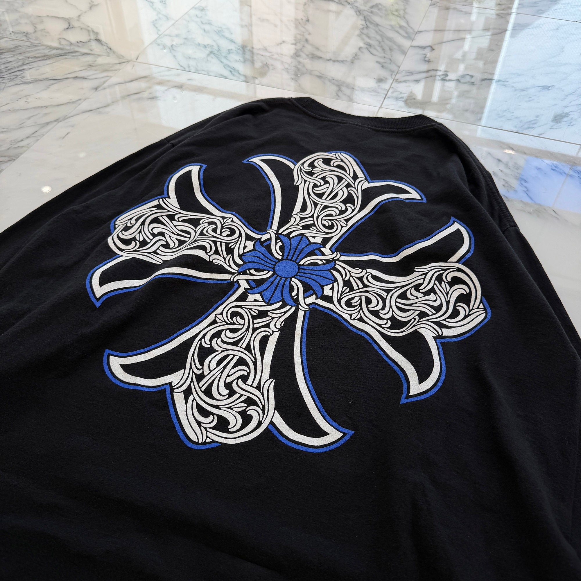 CHROME HEARTS Back Celtic Cross Horseshoe Long Sleeve Tee Size XL クロムハーツ バック ケルティッククロス ホースシュー ロングスリーブTシャツ サイズXL