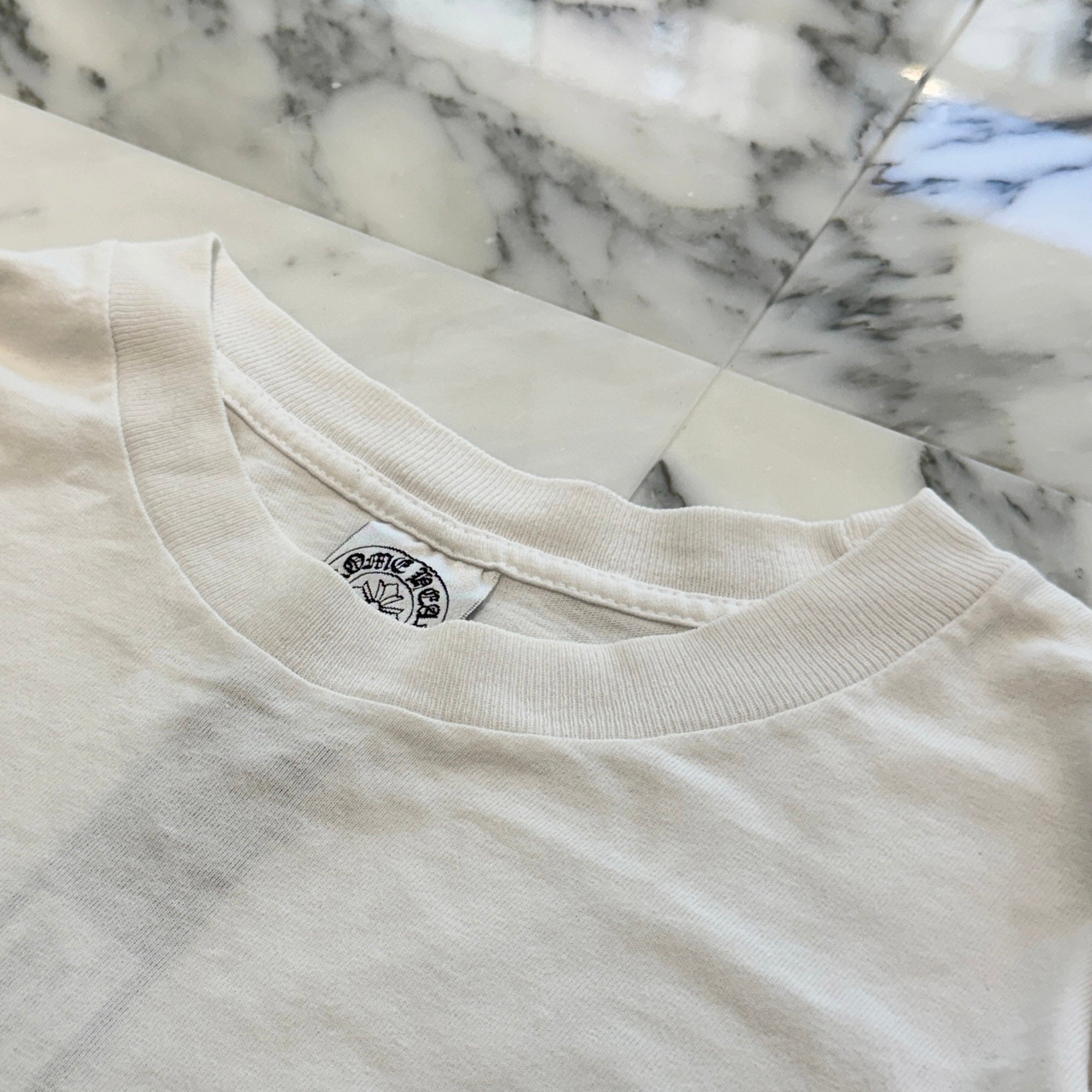 CHROME HEARTS Los Angeles Limited Floral Cross Horseshoe Long Sleeve Tee Size M クロムハーツ ロサンゼルス限定 フローラルクロス ホースシュー ロングスリーブ Tシャツ サイズM