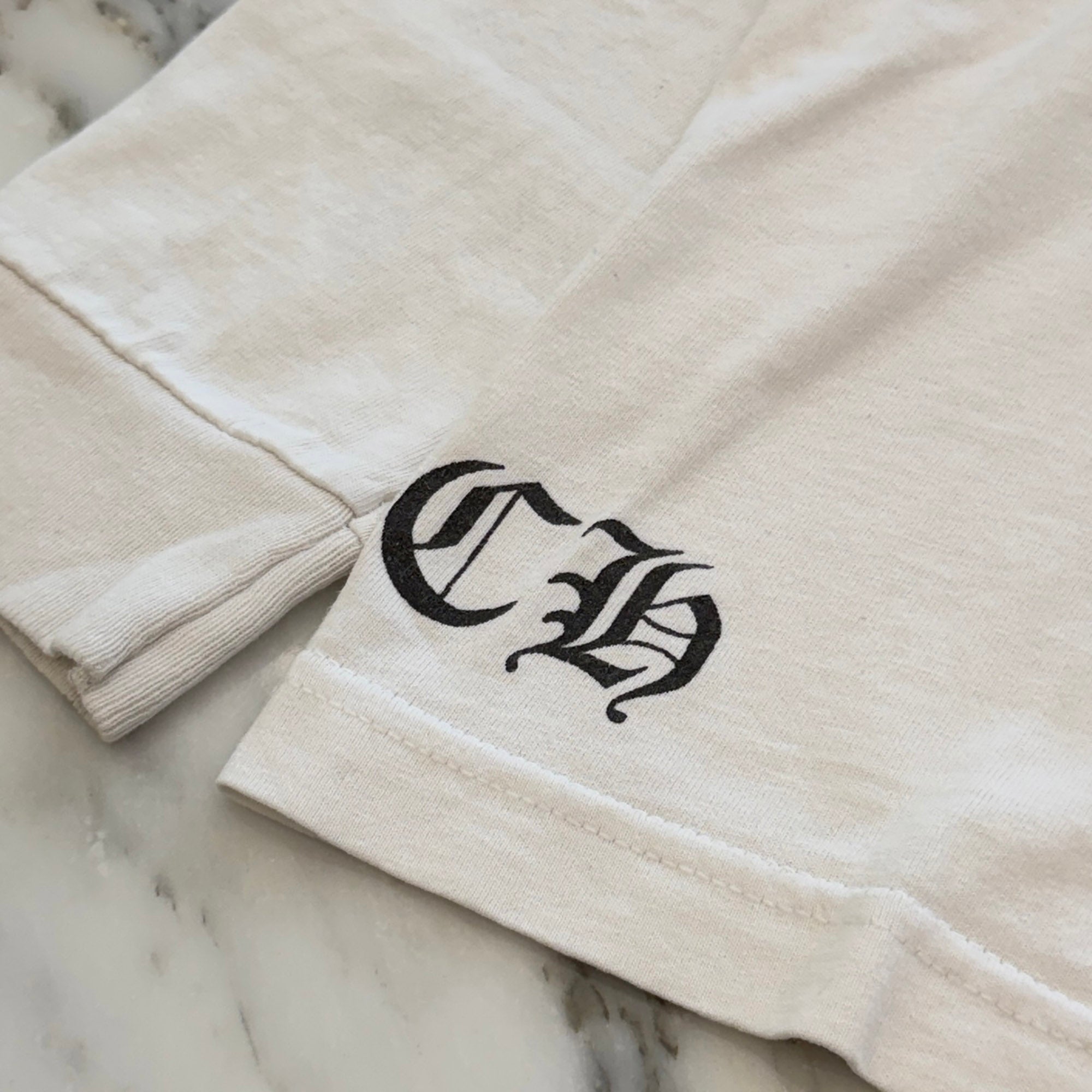 CHROME HEARTS Los Angeles Limited Floral Cross Horseshoe Long Sleeve Tee Size M クロムハーツ ロサンゼルス限定 フローラルクロス ホースシュー ロングスリーブ Tシャツ サイズM