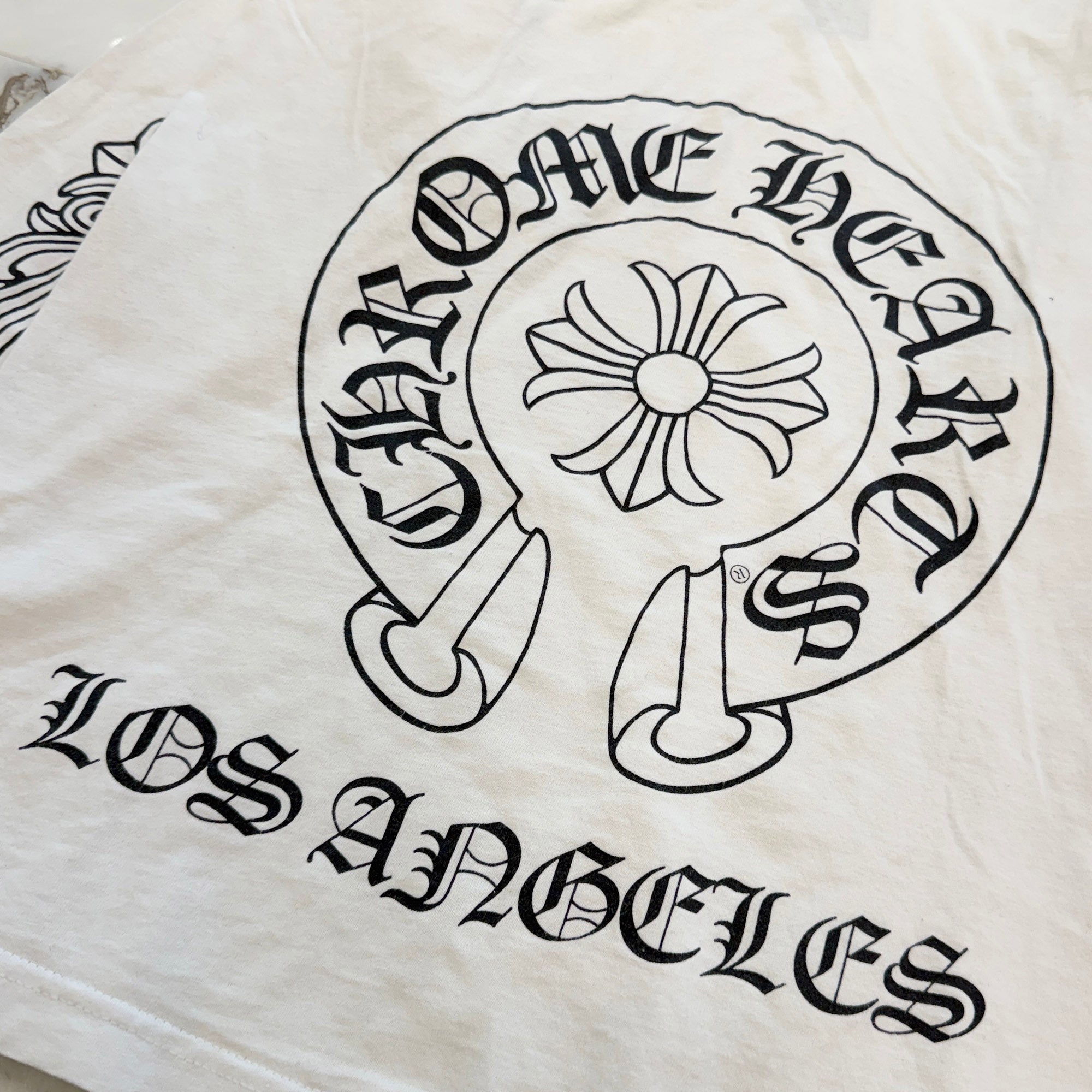 CHROME HEARTS Los Angeles Limited Floral Cross Horseshoe Long Sleeve Tee Size M クロムハーツ ロサンゼルス限定 フローラルクロス ホースシュー ロングスリーブ Tシャツ サイズM