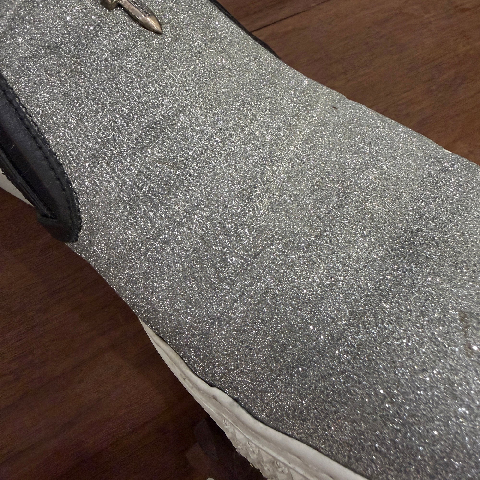 CHROME HEARTS Metallic Silver CH Plus Leather Patch Dagger Slip On Size 43 (約27.5cm～28.0cm) クロムハーツ メタリック シルバー CHプラス レザーパッチ ダガー スリッポン サイズ43 (約27.5cm～28.0cm)