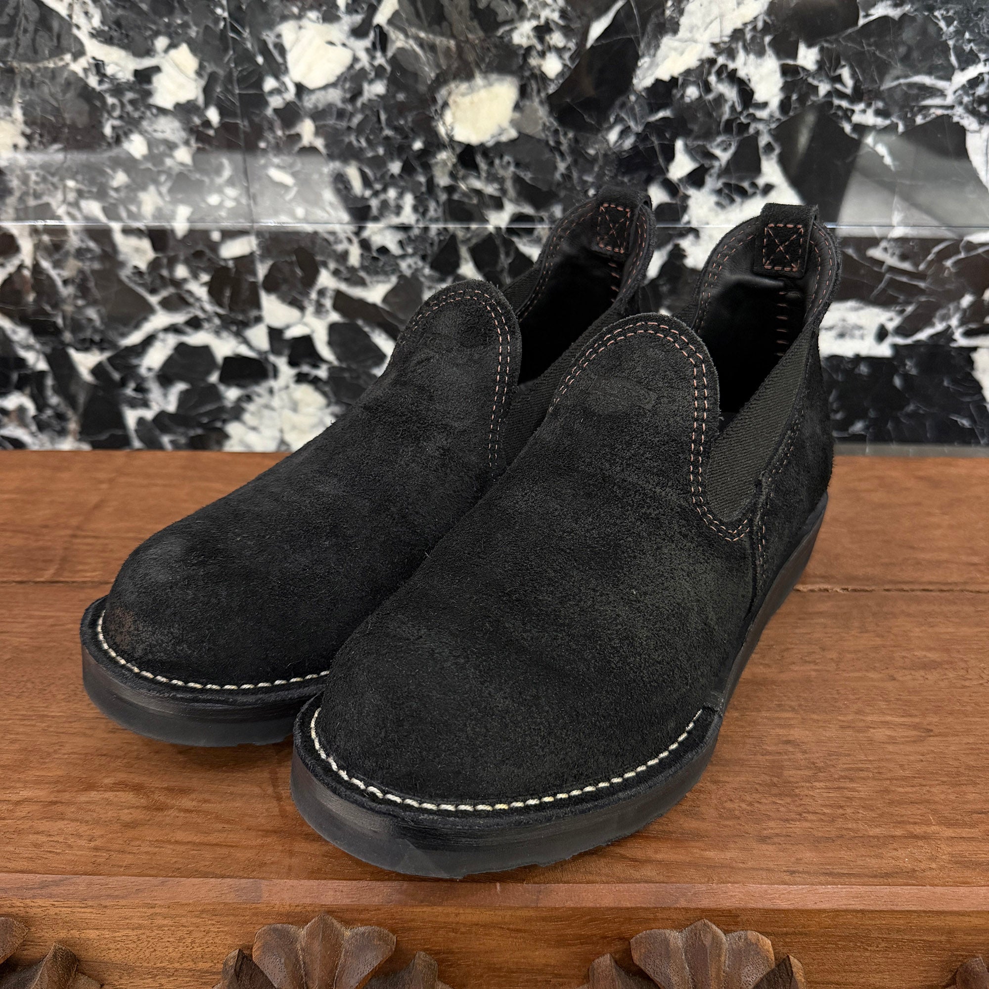 CHROME HEARTS × WESCO Custom ROMEO Suede Leather SLIP ON BKLE100LL4014BK Size 8E (約26.0cm) クロムハーツ×ウエスコ カスタム ロメオ スエードレザー スリッポン サイズ8E (約26.0cm)