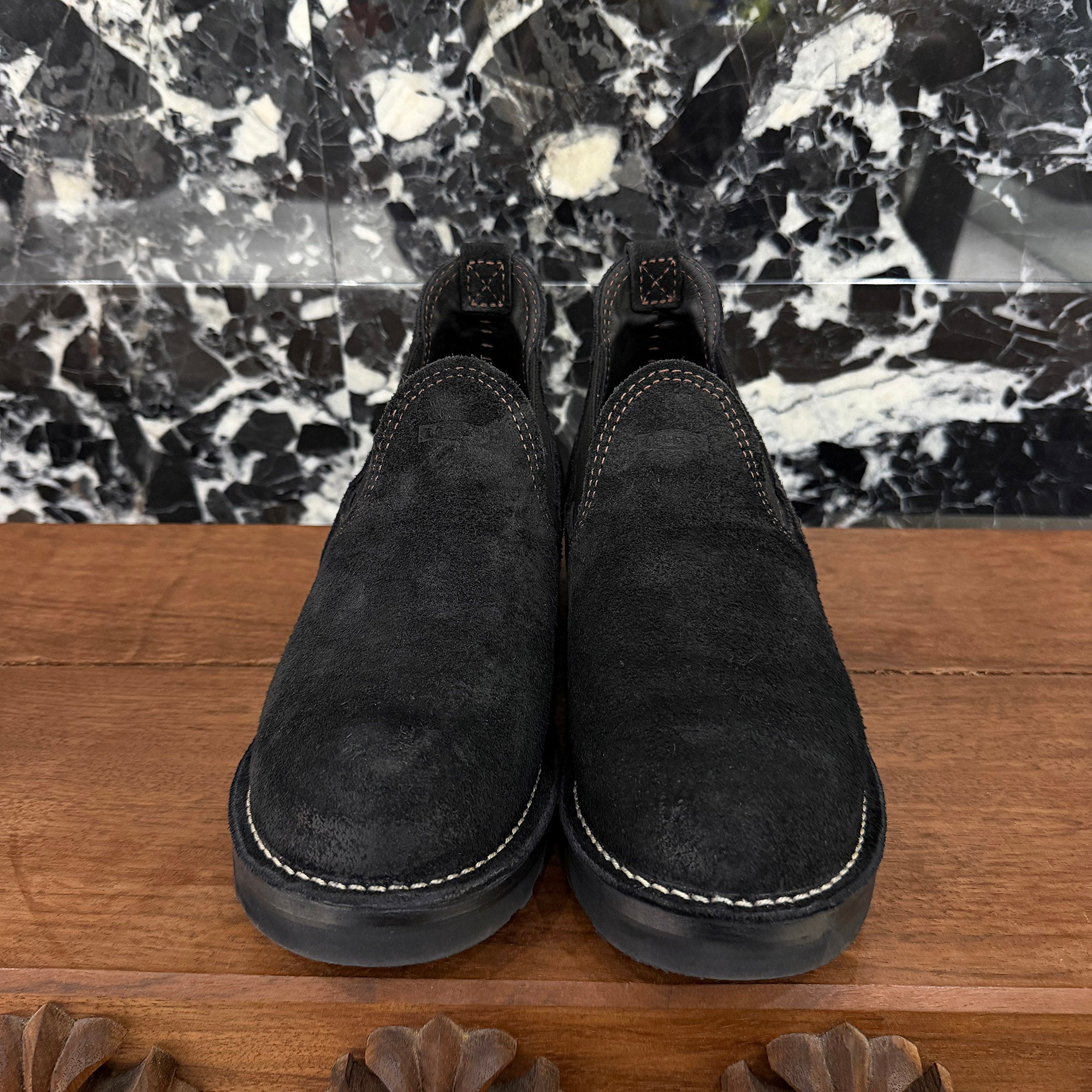 CHROME HEARTS × WESCO Custom ROMEO Suede Leather SLIP ON BKLE100LL4014BK Size 8E (約26.0cm) クロムハーツ×ウエスコ カスタム ロメオ スエードレザー スリッポン サイズ8E (約26.0cm)