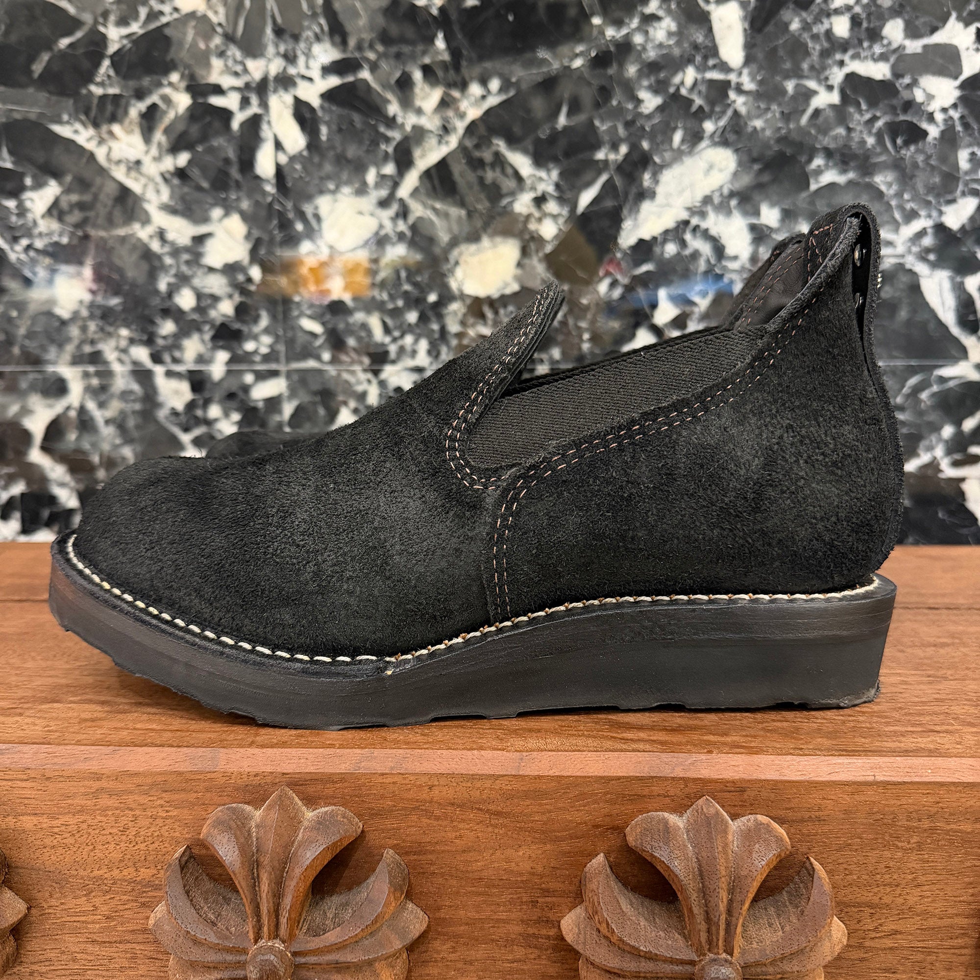 CHROME HEARTS × WESCO Custom ROMEO Suede Leather SLIP ON BKLE100LL4014BK Size 8E (約26.0cm) クロムハーツ×ウエスコ カスタム ロメオ スエードレザー スリッポン サイズ8E (約26.0cm)