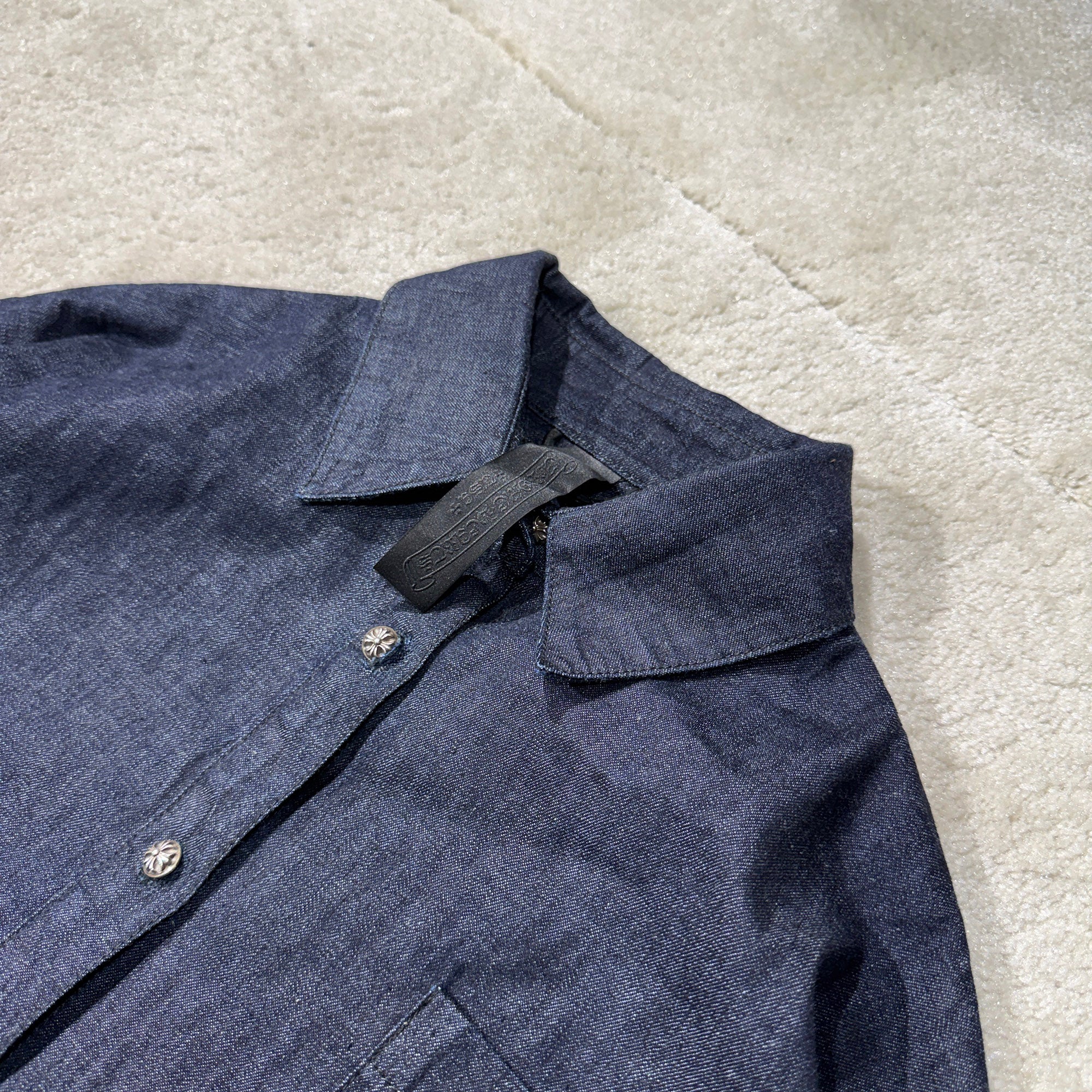 CHROME HEARTS Y NOT Mahal Kita Denim Shirt Size M クロムハーツ ワイノット マハルキタ デニムシャツ サイズM