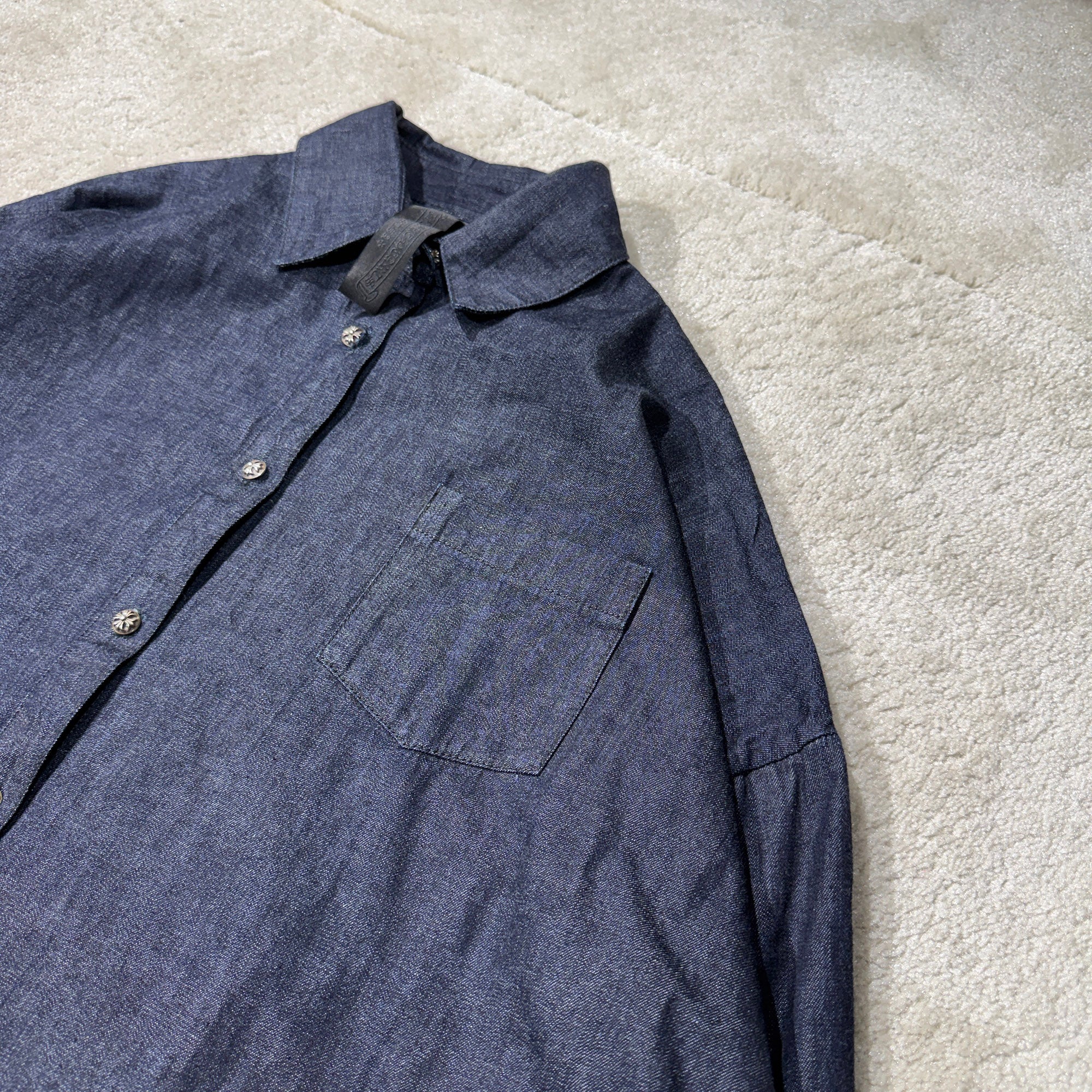 CHROME HEARTS Y NOT Mahal Kita Denim Shirt Size M クロムハーツ ワイノット マハルキタ デニムシャツ サイズM