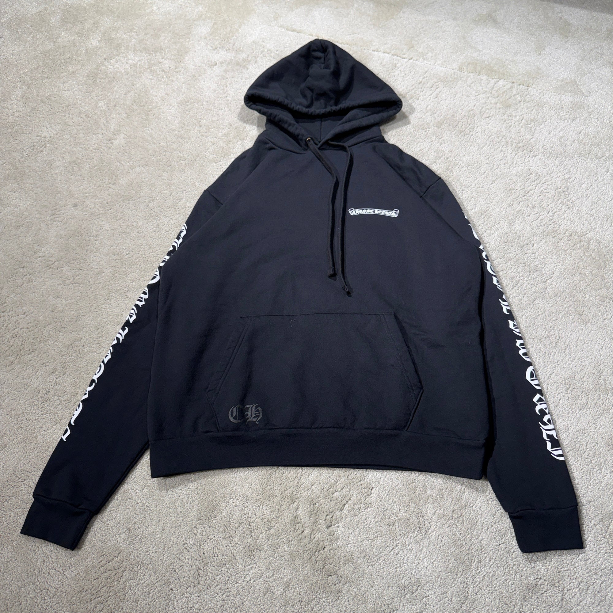 CHROME HEARTS Back Scroll Label Logo Pullover Hoodie Size M クロムハーツ バックスクロールラベルロゴ プルオーバーフーディー サイズM