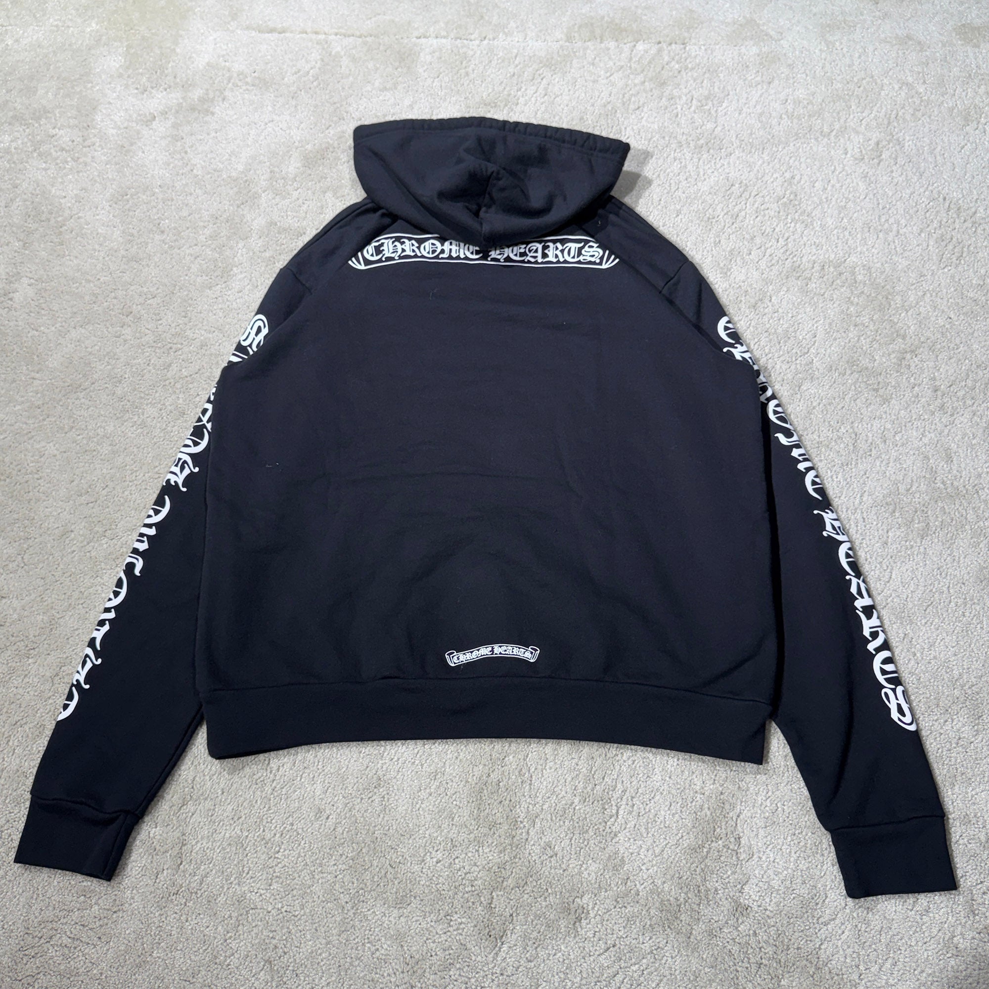 CHROME HEARTS Back Scroll Label Logo Pullover Hoodie Size M クロムハーツ バックスクロールラベルロゴ プルオーバーフーディー サイズM