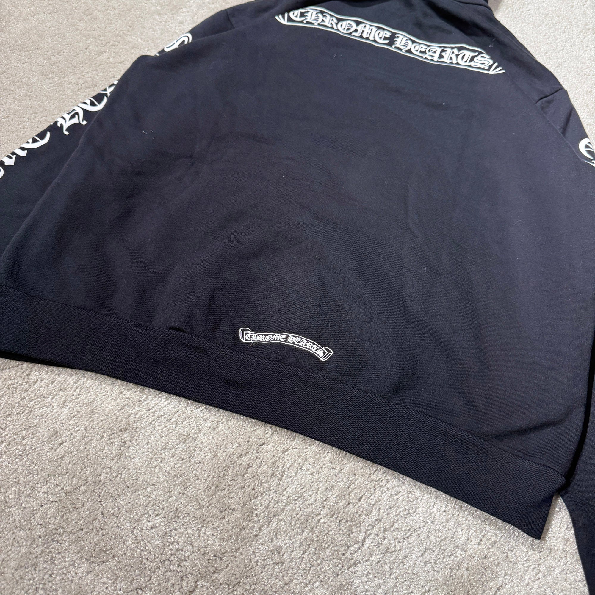 CHROME HEARTS Back Scroll Label Logo Pullover Hoodie Size M クロムハーツ バックスクロールラベルロゴ プルオーバーフーディー サイズM