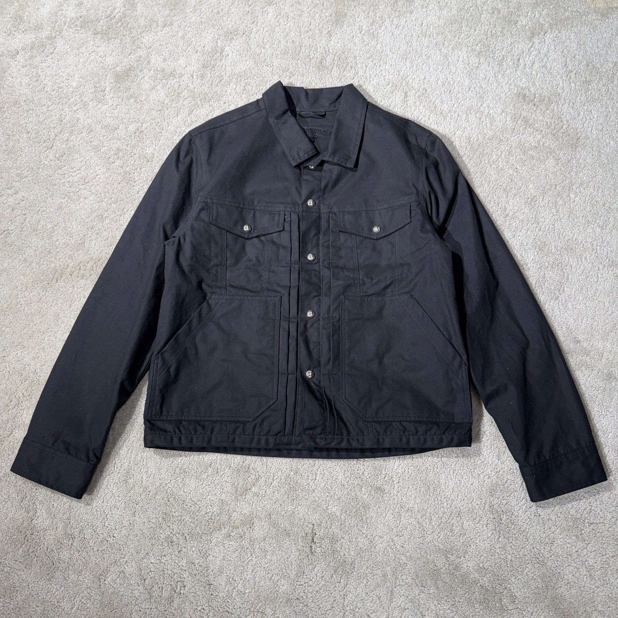 CHROME HEARTS WHIPLASH Oil Finished Fabric Jacket Size M クロムハーツ ウィップラッシュ オイル加工 ファブリックジャケット サイズM