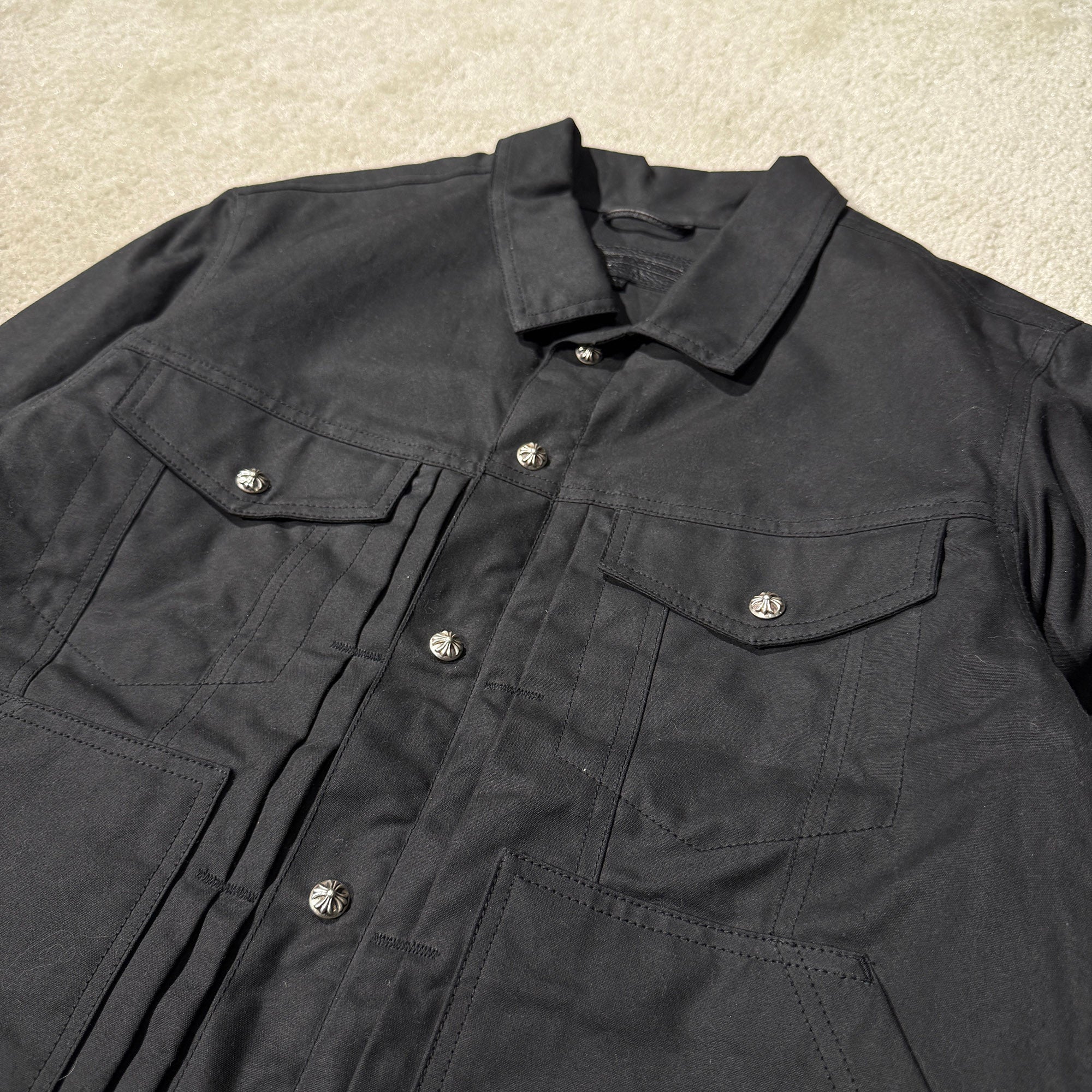 CHROME HEARTS WHIPLASH Oil Finished Fabric Jacket Size M クロムハーツ ウィップラッシュ オイル加工 ファブリックジャケット サイズM