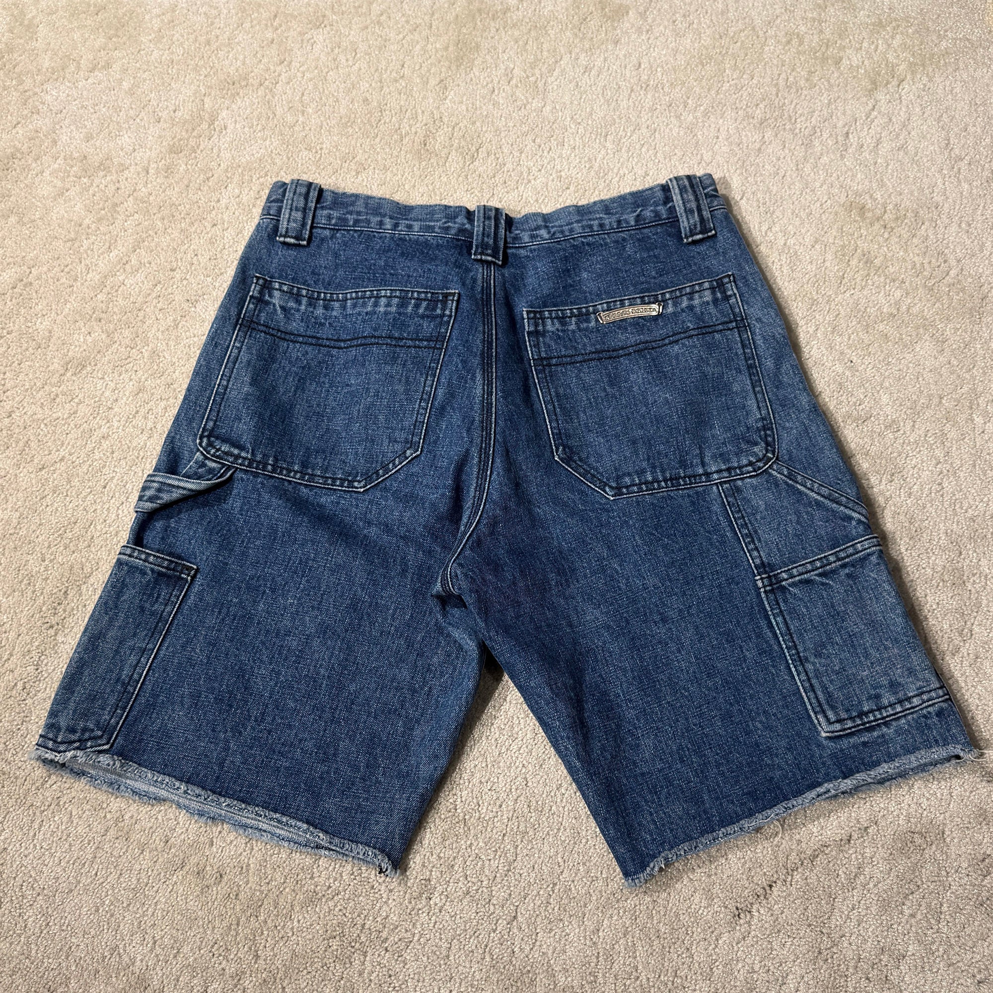 CHROME HEARTS Carpenter Cross Ball Button Denim Shorts Size 32 クロムハーツ カーペンター クロスボールボタン デニムショーツ サイズ32